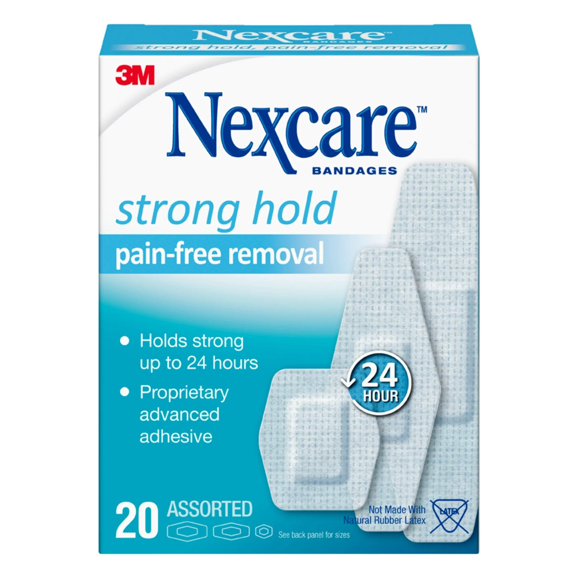 Nexcare™ Sensitive Skin White Adhesive Strip, Assorted Sizes