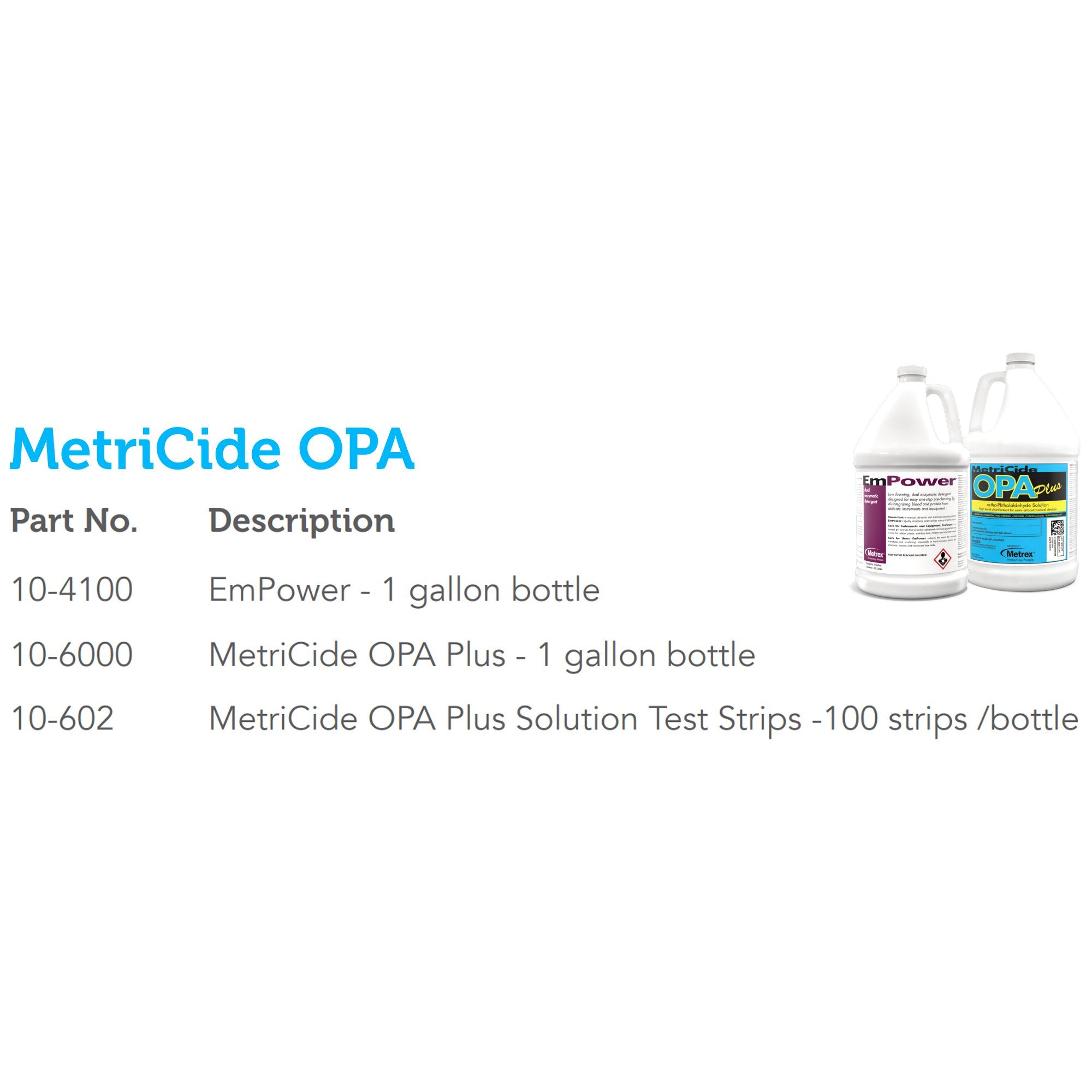 MetriCide® OPA Plus OPA High-Level Disinfectant,1 gal Jug