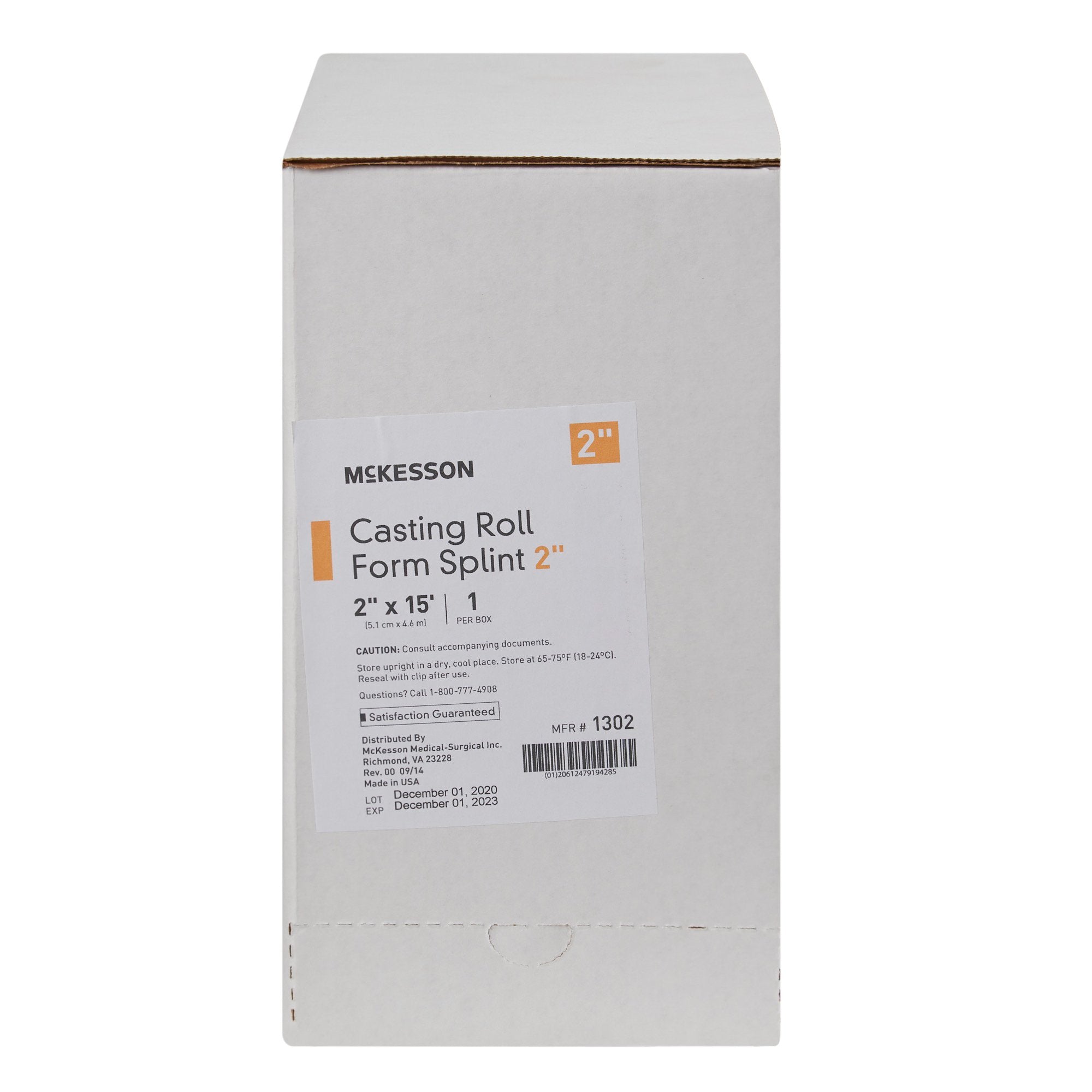 McKesson White Casting Roll Form Splints, 2 Inch x 15 Foot