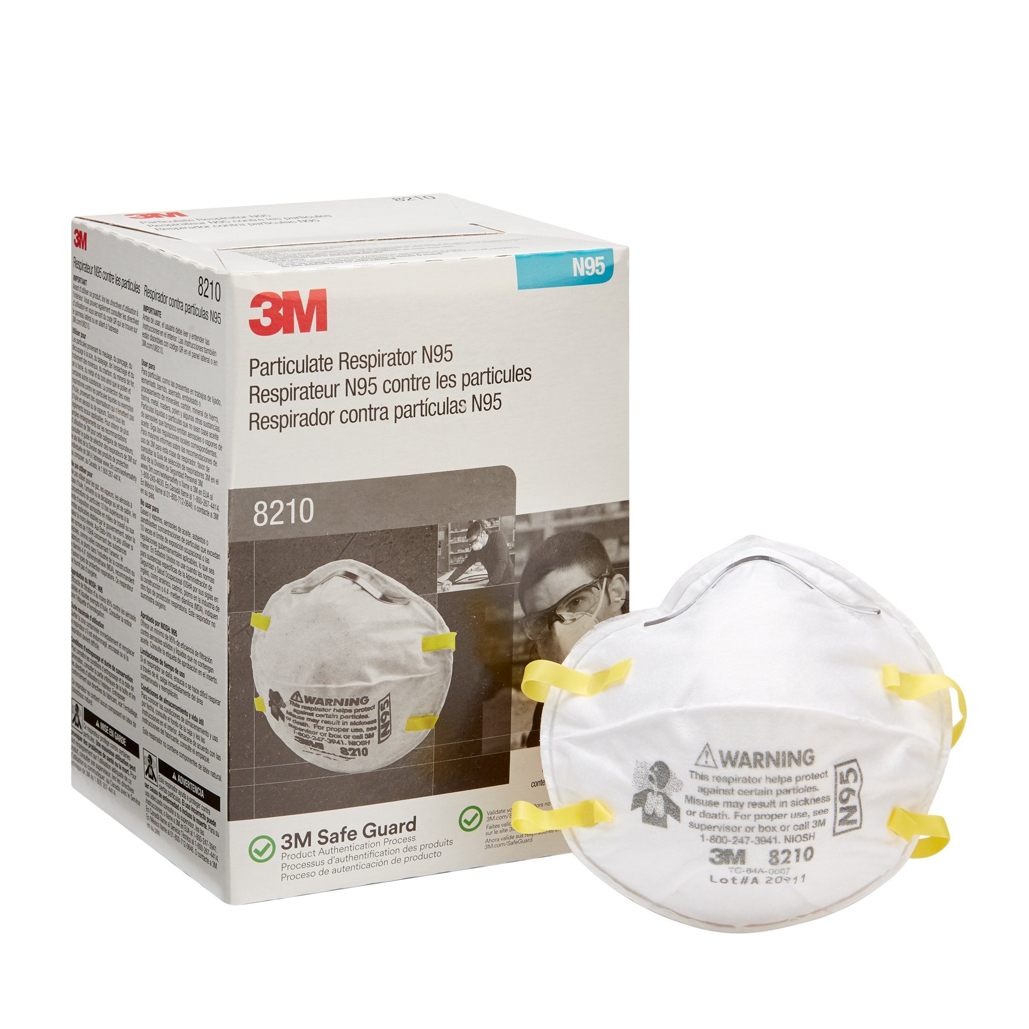 3M Industrial N95 Particulate Respirator Mask, 1 Size