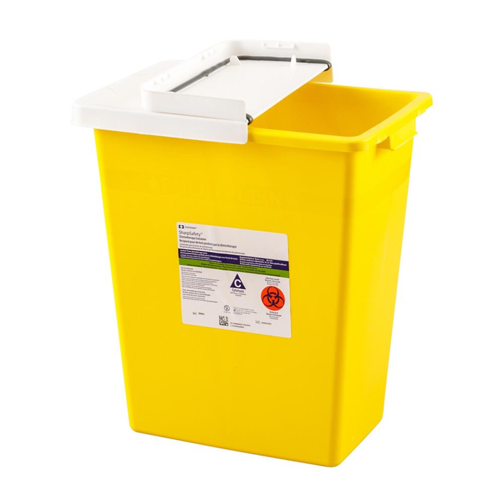 SharpSafety™ Chemotherapy Waste Container, 8 Gallon, 17½ x 15½ x 11 Inch