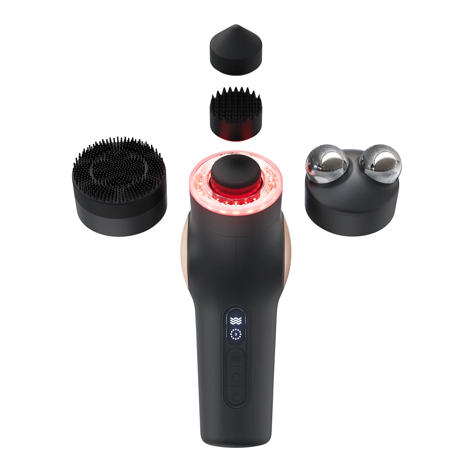 TheraFace Pro Hand-Held Face Massager & Cleanser, Black