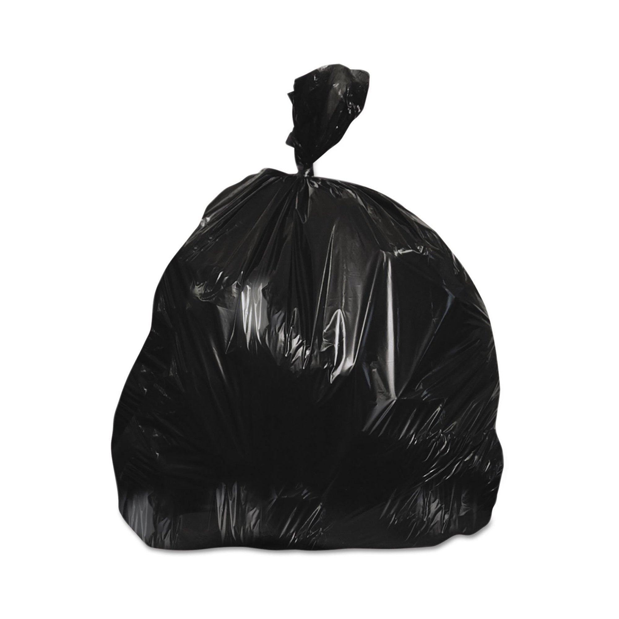 Trash Bag Heritage™ 45 gal. Black LLDPE 0.70 mil 40 X 46 Inch Star Seal Bottom Flat Pack