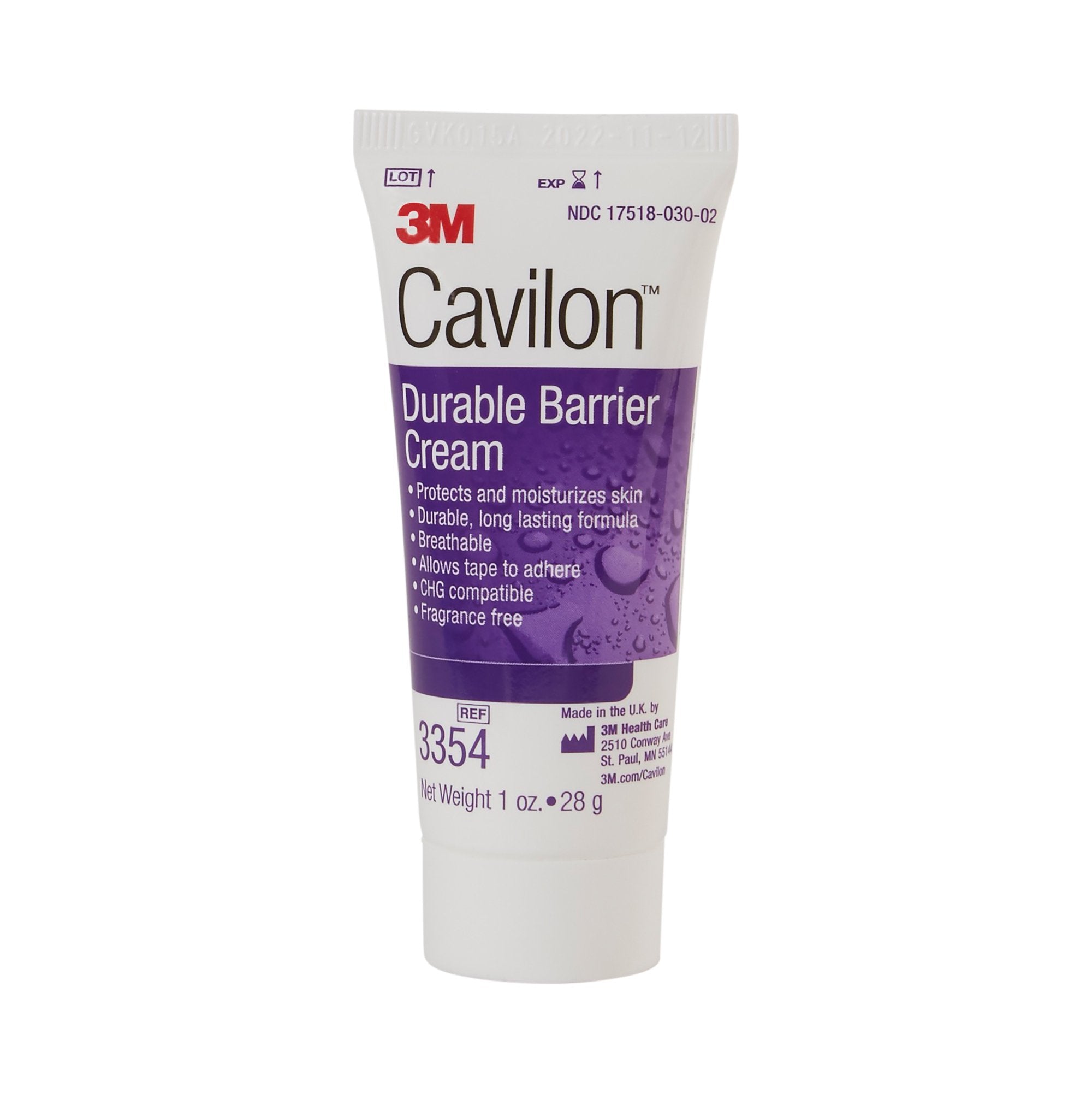 3M Cavilon Skin Protectant, Unscented Cream, 28 Gram Tube