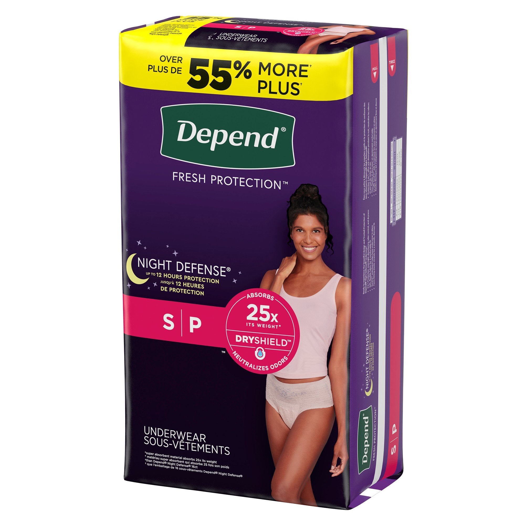 Depend® Night Defense® Absorbent Underwear, Small