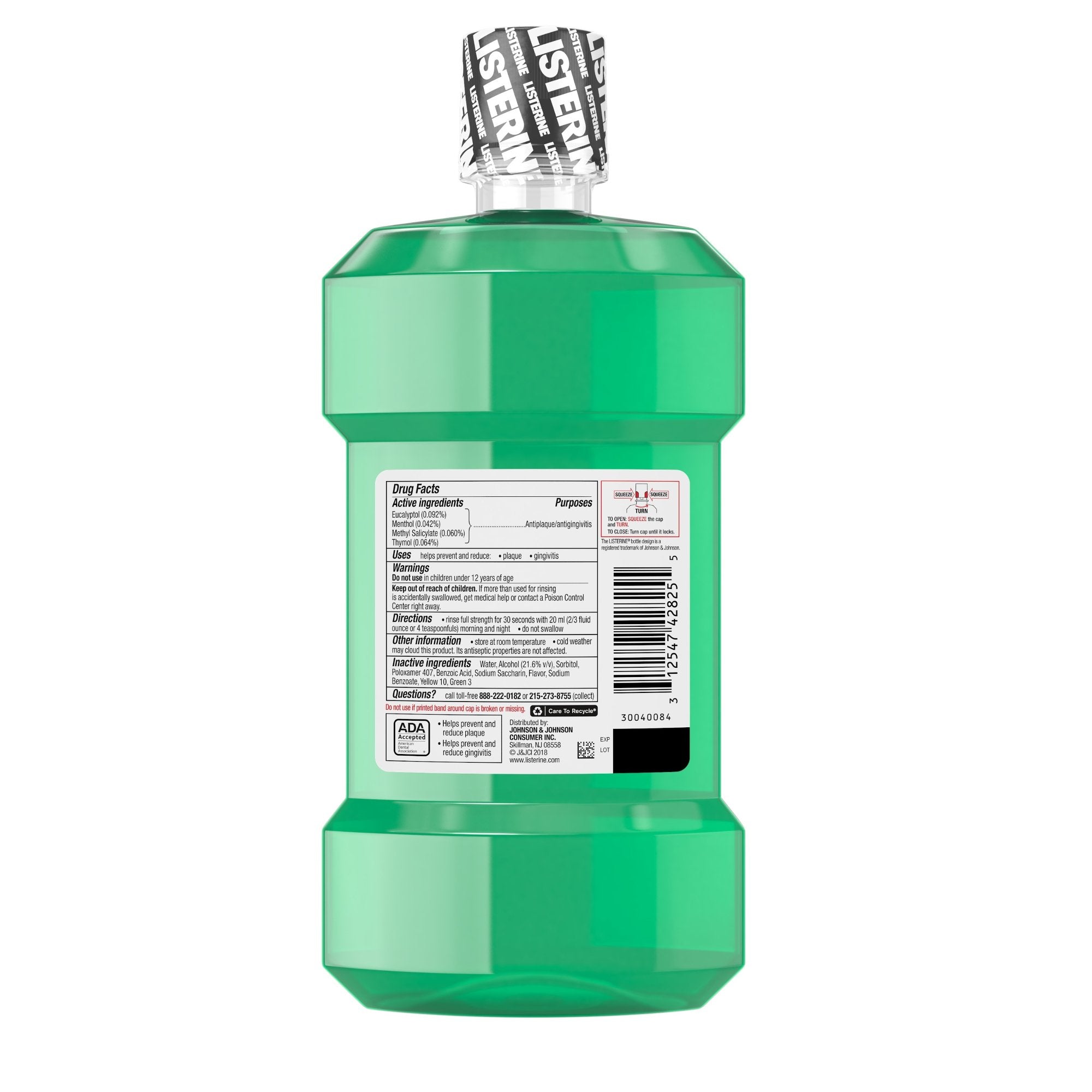 Listerine® Freshburst® Antiseptic Mouthwash, 500 mL Bottle