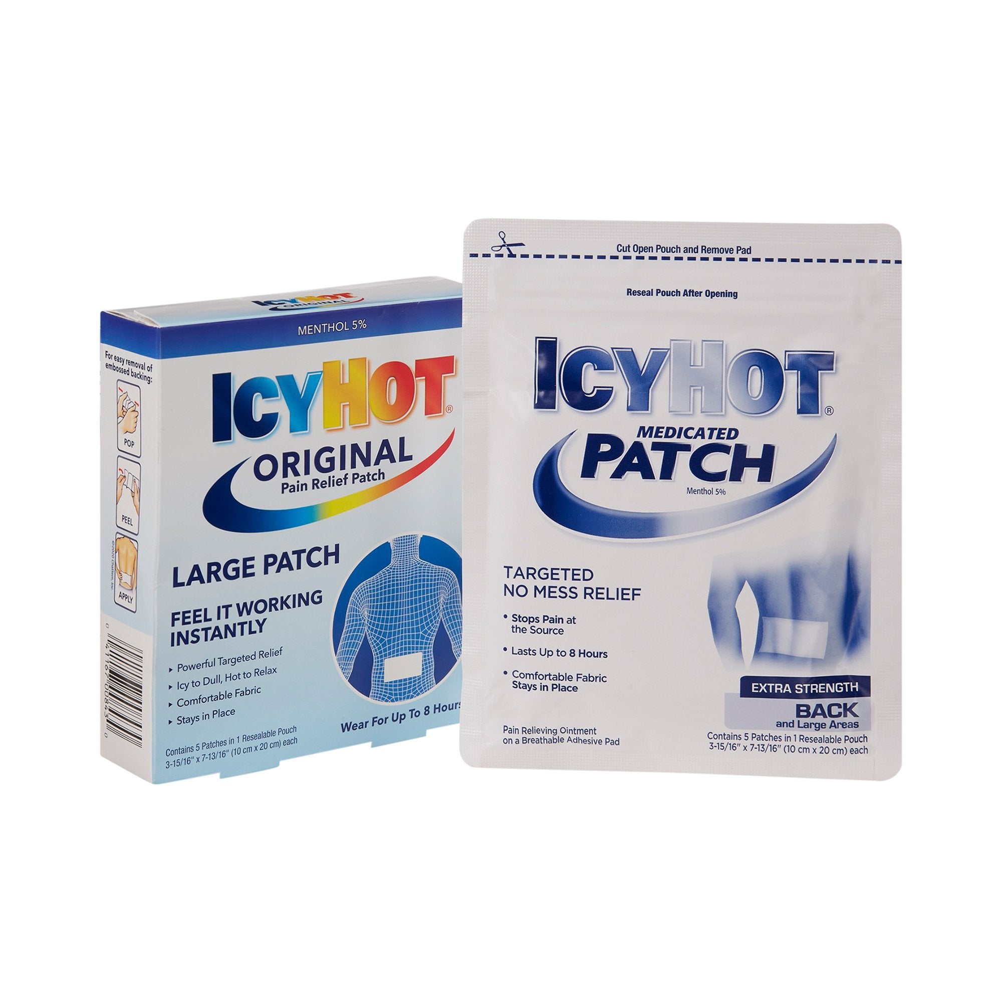 Icy Hot® Original Pain Relief Patches, Large