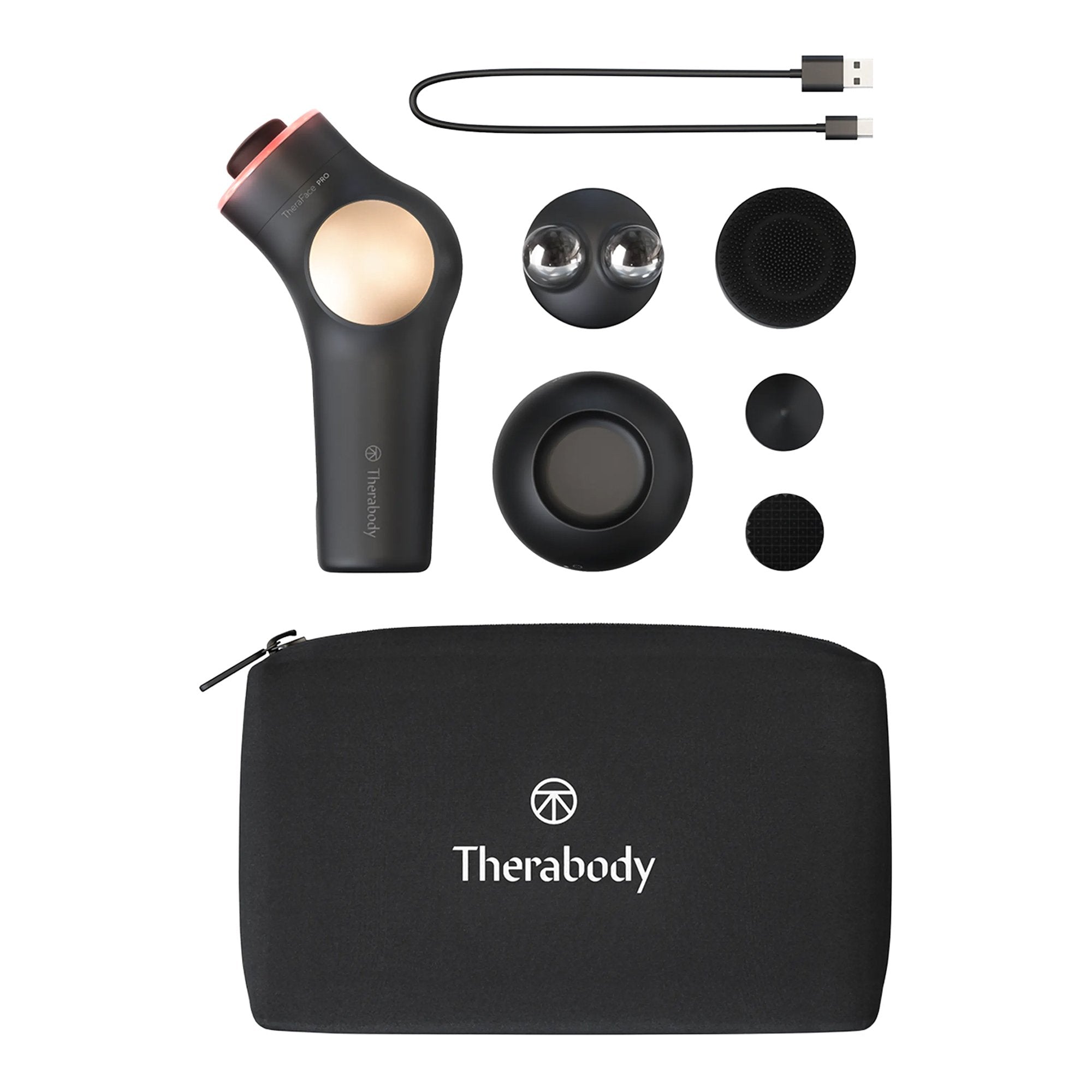 TheraFace Pro Hand-Held Face Massager & Cleanser, Black