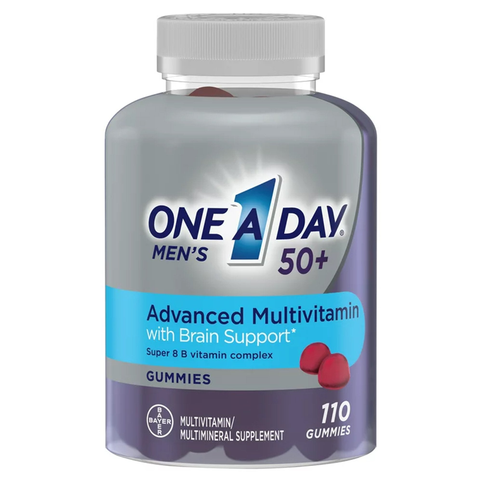 Multivitamin Supplement One A Day® Men's 50+ Gummy 110 per Bottle