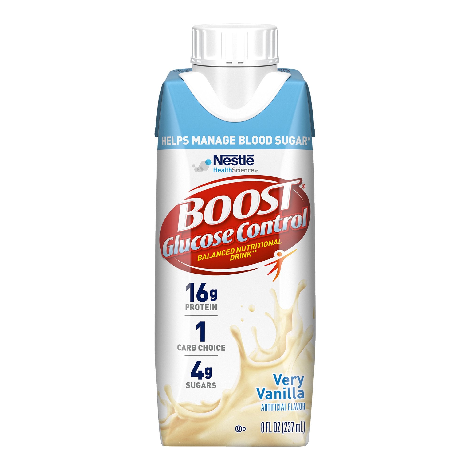 Boost® Glucose Control Vanilla Balanced Nutritional Drink, 8-ounce carton