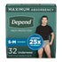Depend® Fresh Protection™ Mens Maximum Absorbency Underwear, Small/Medium, 32 ct.