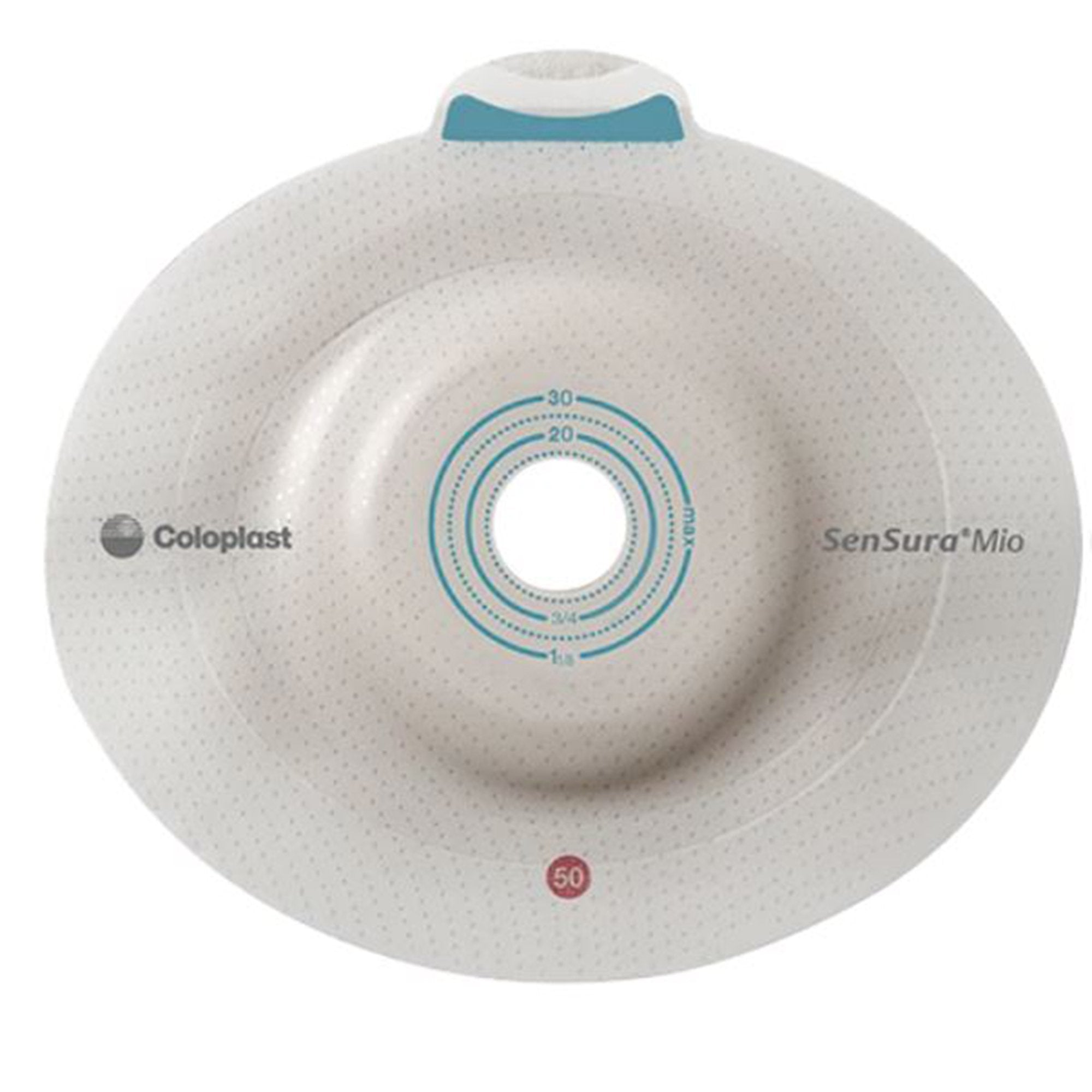 Ostomy Barrier SenSura® Mio Flex Trim to Fit, Extended Wear Elastic Adhesive 50 mm Flange Red Code System 15 to 30 mm Opening