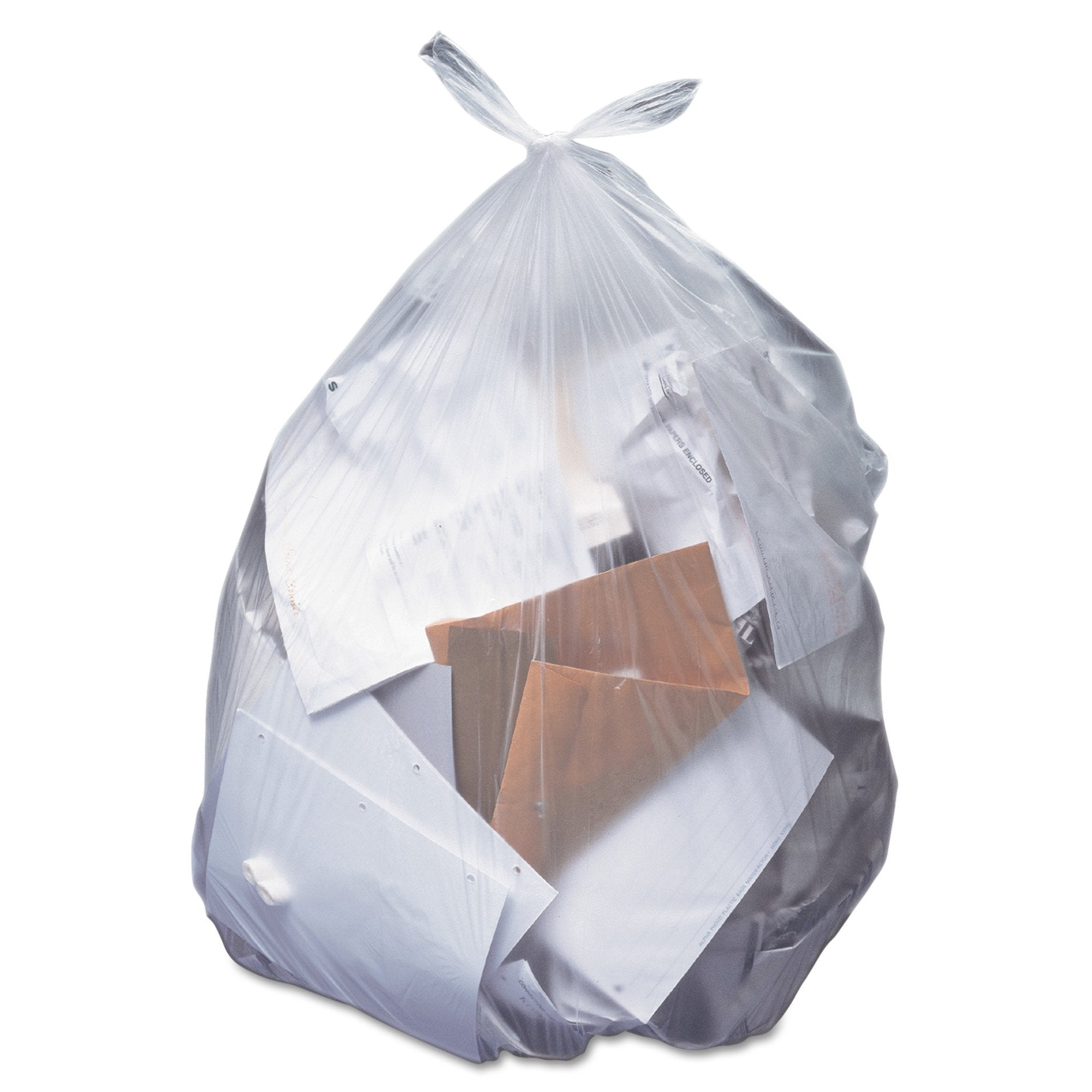 Trash Bag Heritage™ 30 gal. Clear LLDPE 0.65 mil 30 X 36 Inch Star Seal Bottom Flat Pack