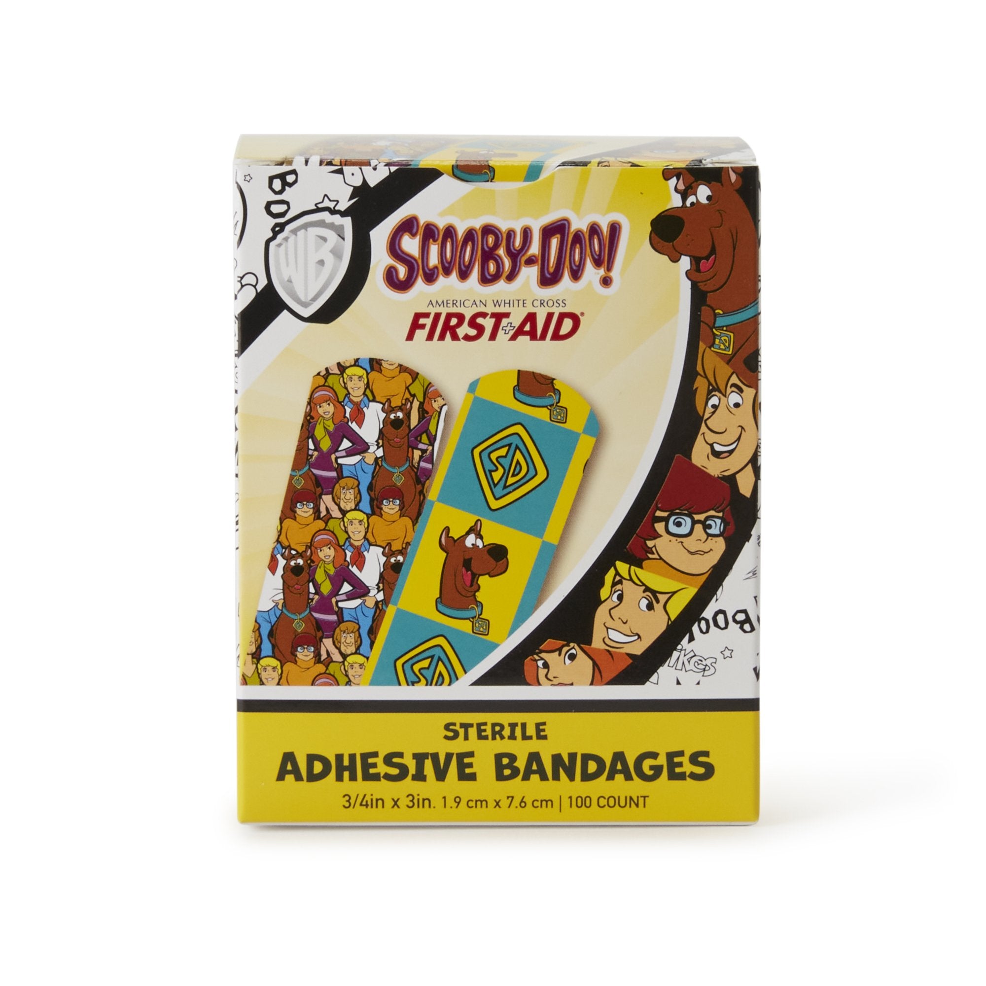 American® White Cross Stat Strip® Scooby-Doo Adhesive Strip, ¾ x 3 Inch