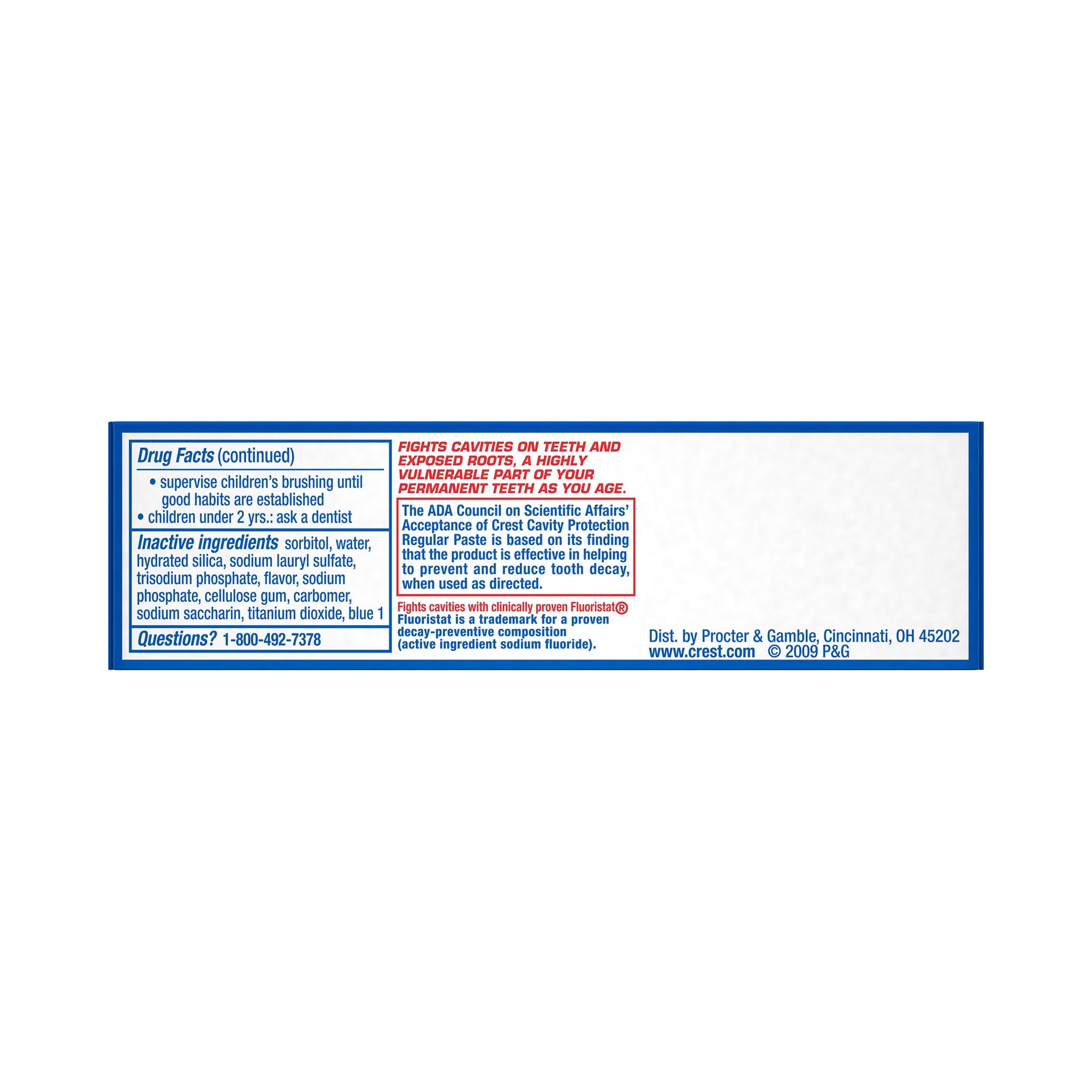 Toothpaste Crest® Regular Flavor 0.85 oz. Tube