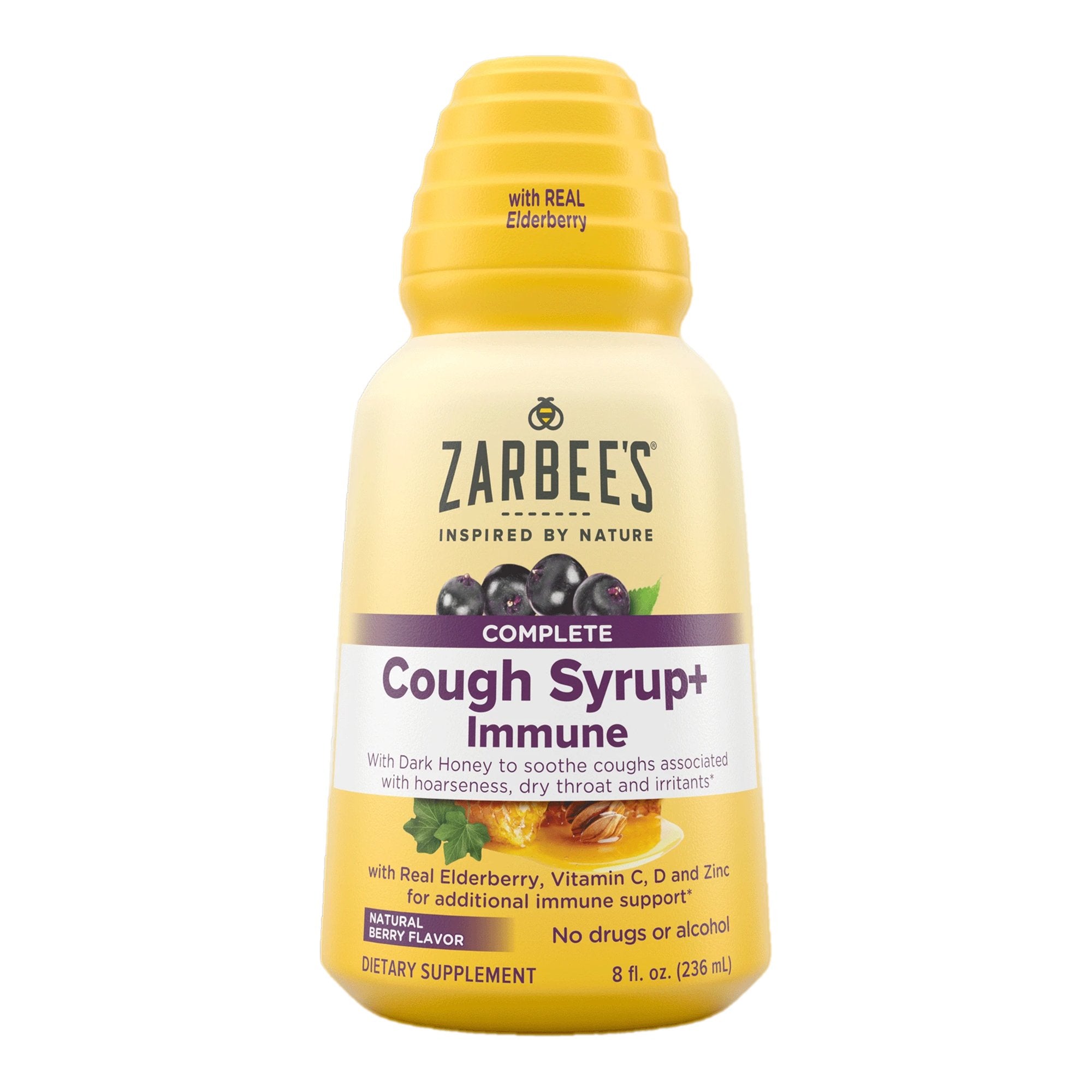 Cold and Cough Relief Zarbee's® Cough + Immune 11 g Strength Syrup 8 oz.