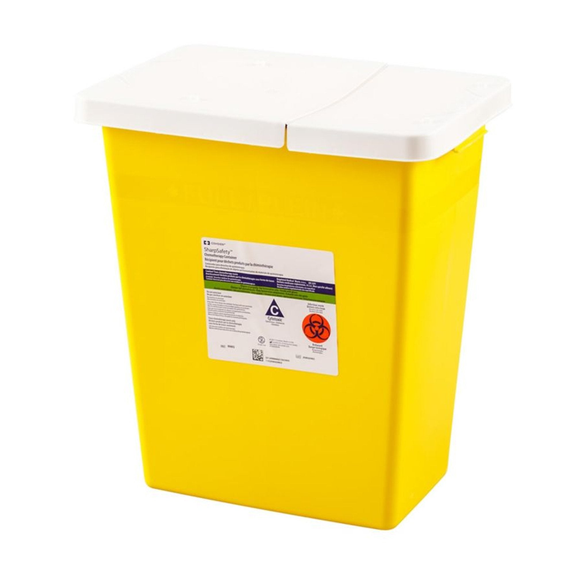 SharpSafety™ Chemotherapy Waste Container, 8 Gallon, 17½ x 15½ x 11 Inch