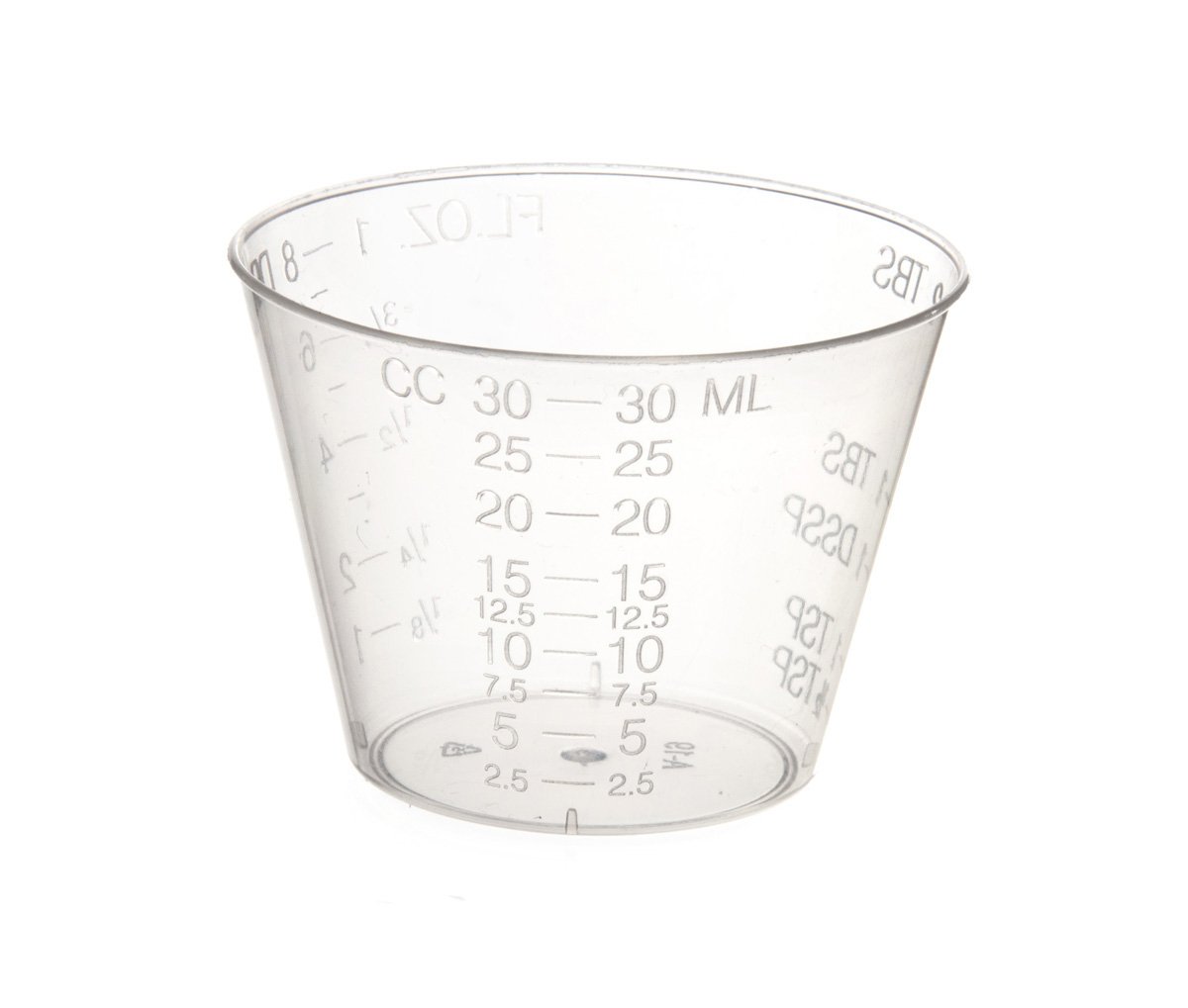 Medicine Cup 1 oz. Clear Plastic Disposable