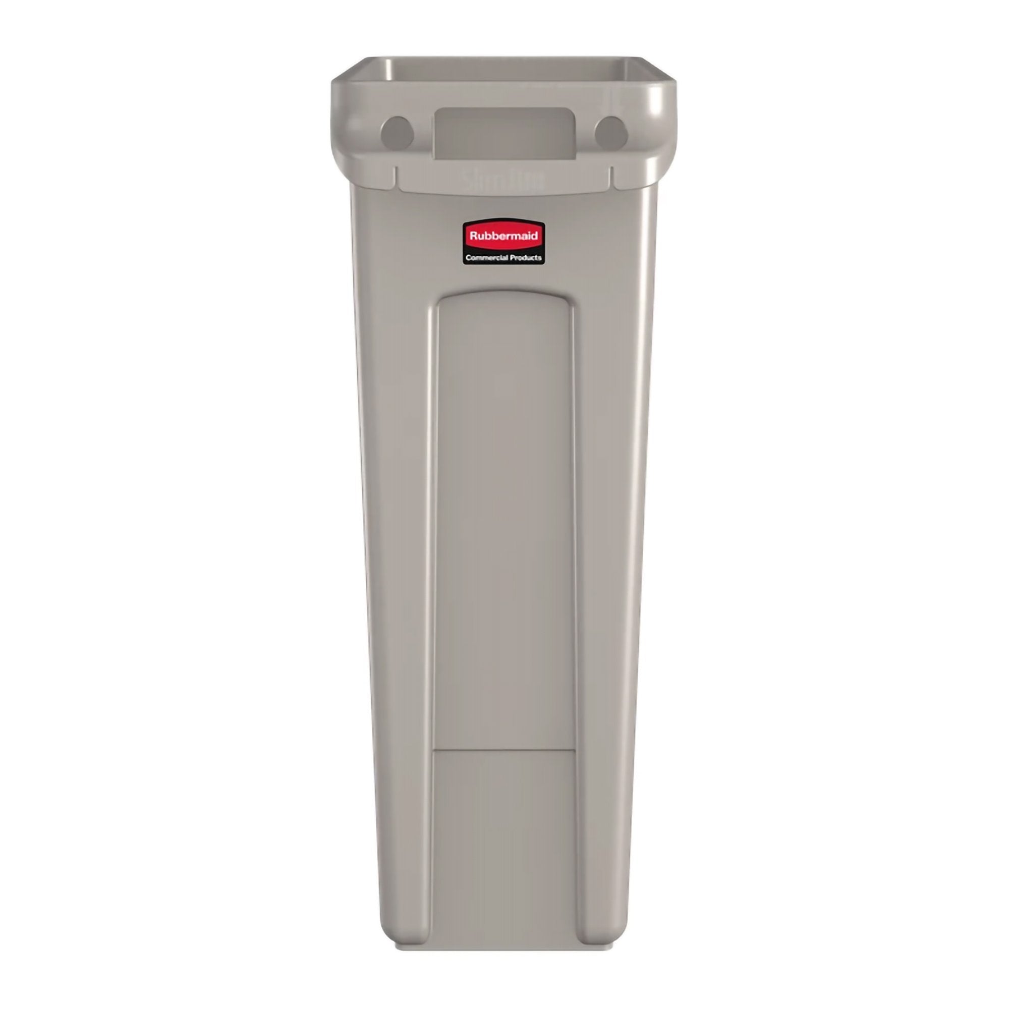 Trash Can Rubbermaid® Slim Jim® 23 gal. Rectangular Beige LLDPE Open Top