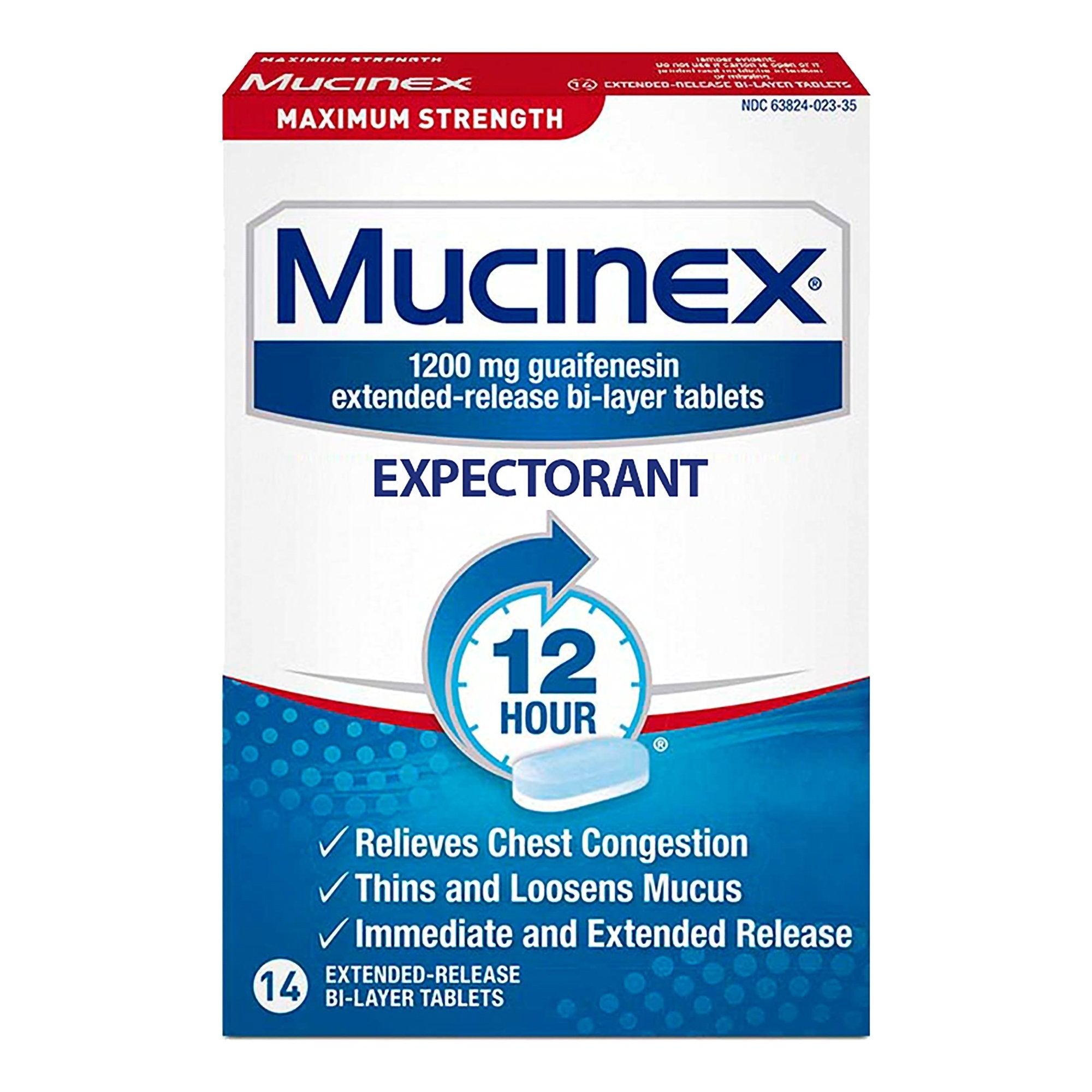 Cold and Cough Relief Mucinex® ER 1200 mg Strength Tablet