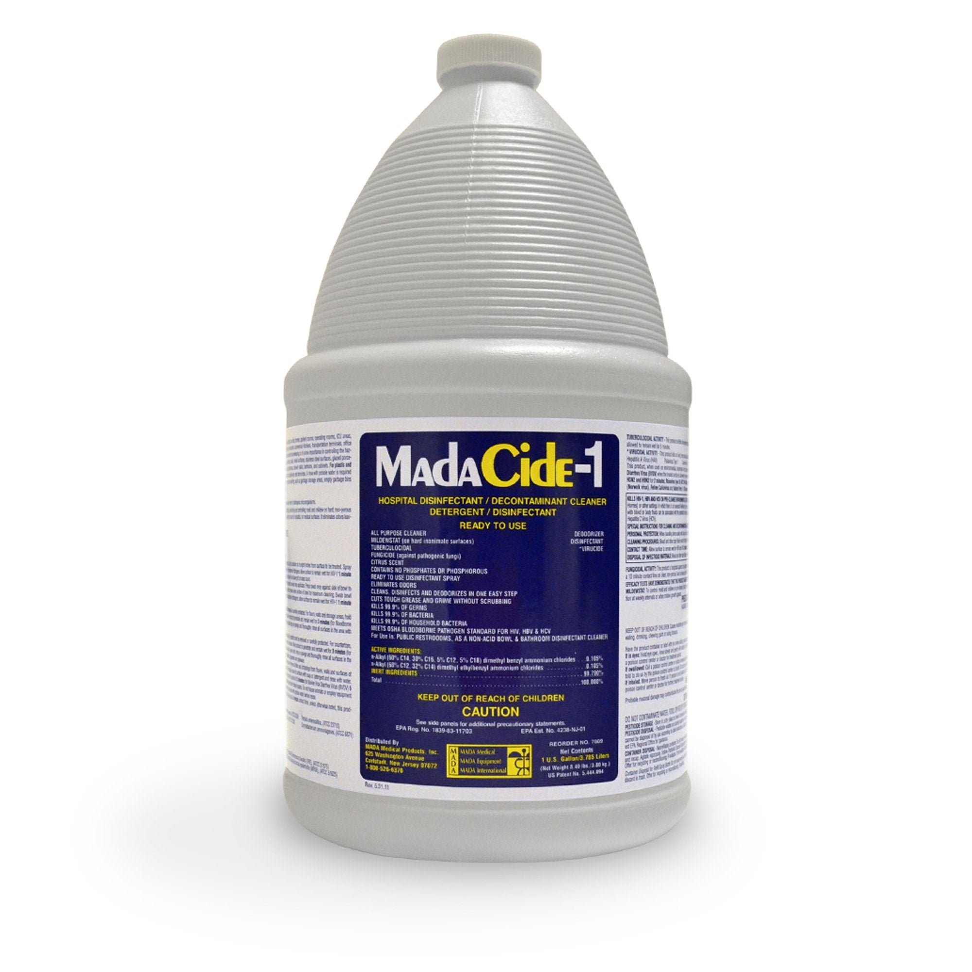 MadaCide-1® Surface Disinfectant Cleaner Broad Spectrum Manual Pour Liquid 1 gal. Jug Scented NonSterile