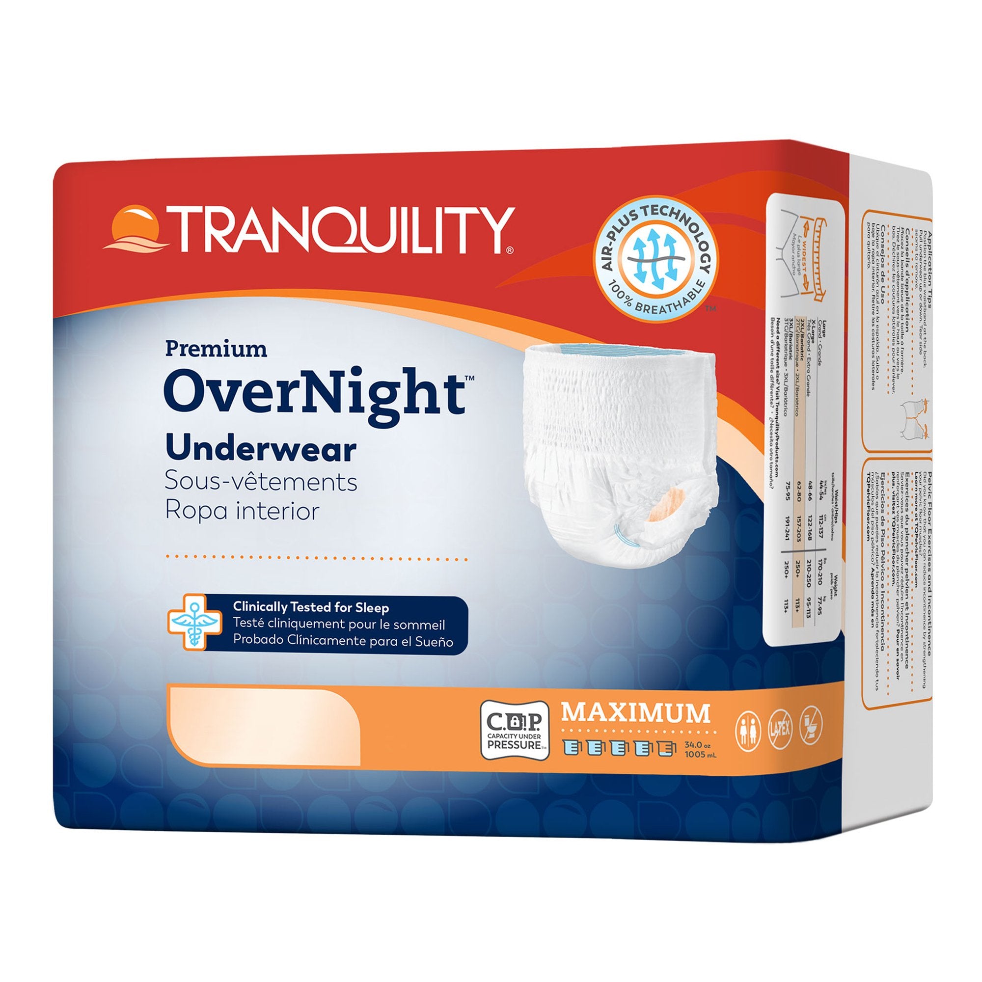 Tranquility® Premium OverNight™ Absorbent Underwear, Extra Extra Large