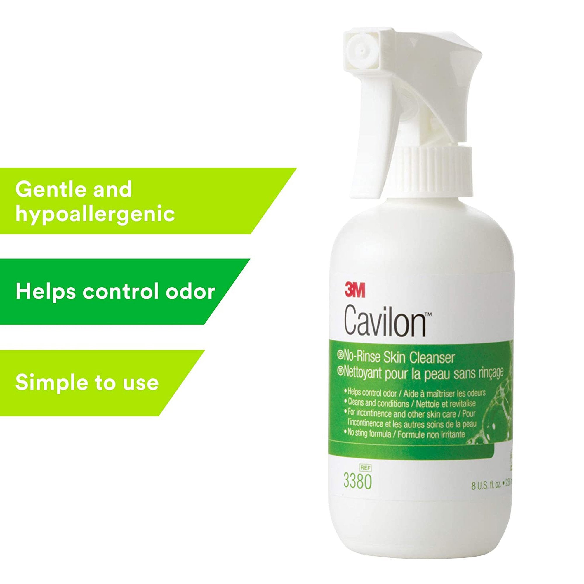 3M Cavilon Rinse-Free Body Wash, 8 Oz Pump Bottle, Floral Scent