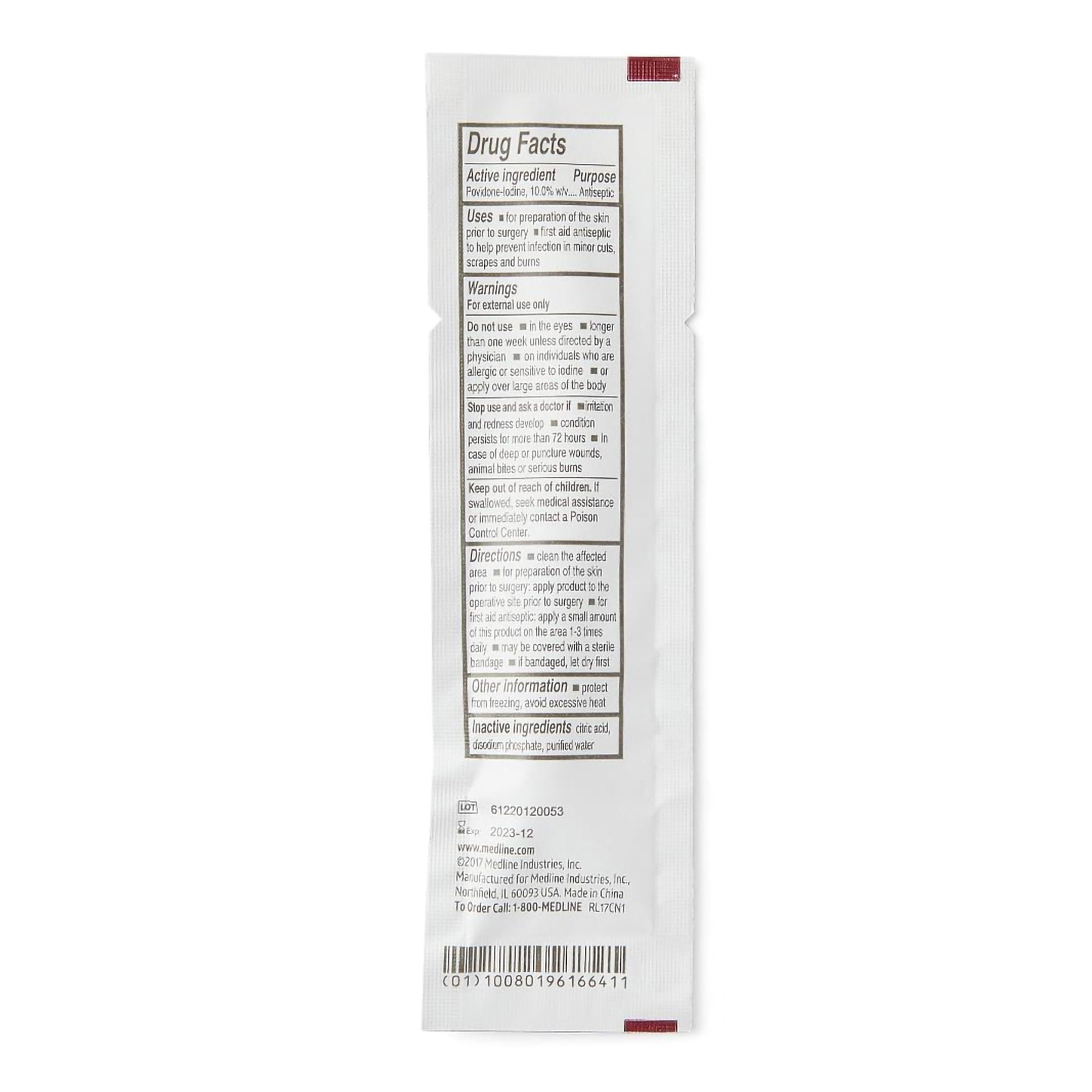 Medline Povidone Iodine Swabsticks