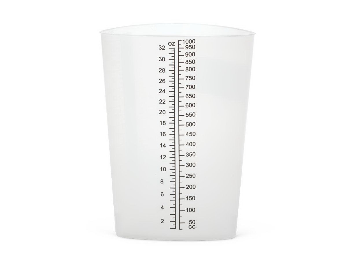 Graduated Container Triangular Polypropylene 1,000 mL (32 oz.)