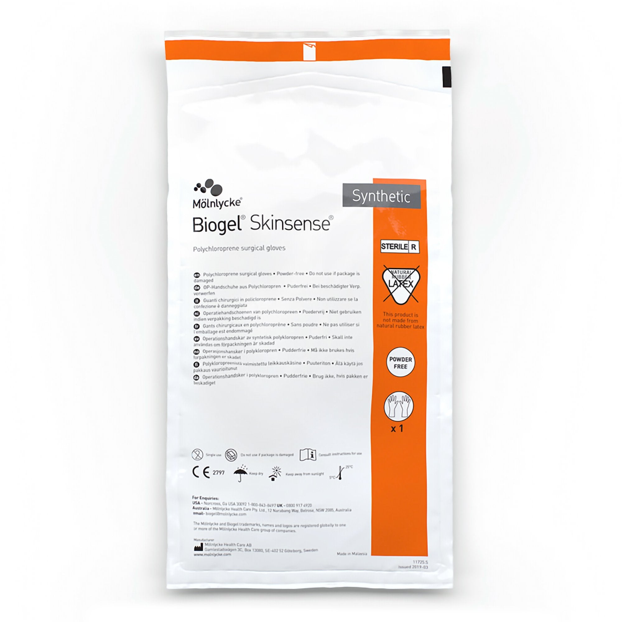 Biogel® Skinsense™ Polyisoprene Surgical Glove, Size 6, Straw Color