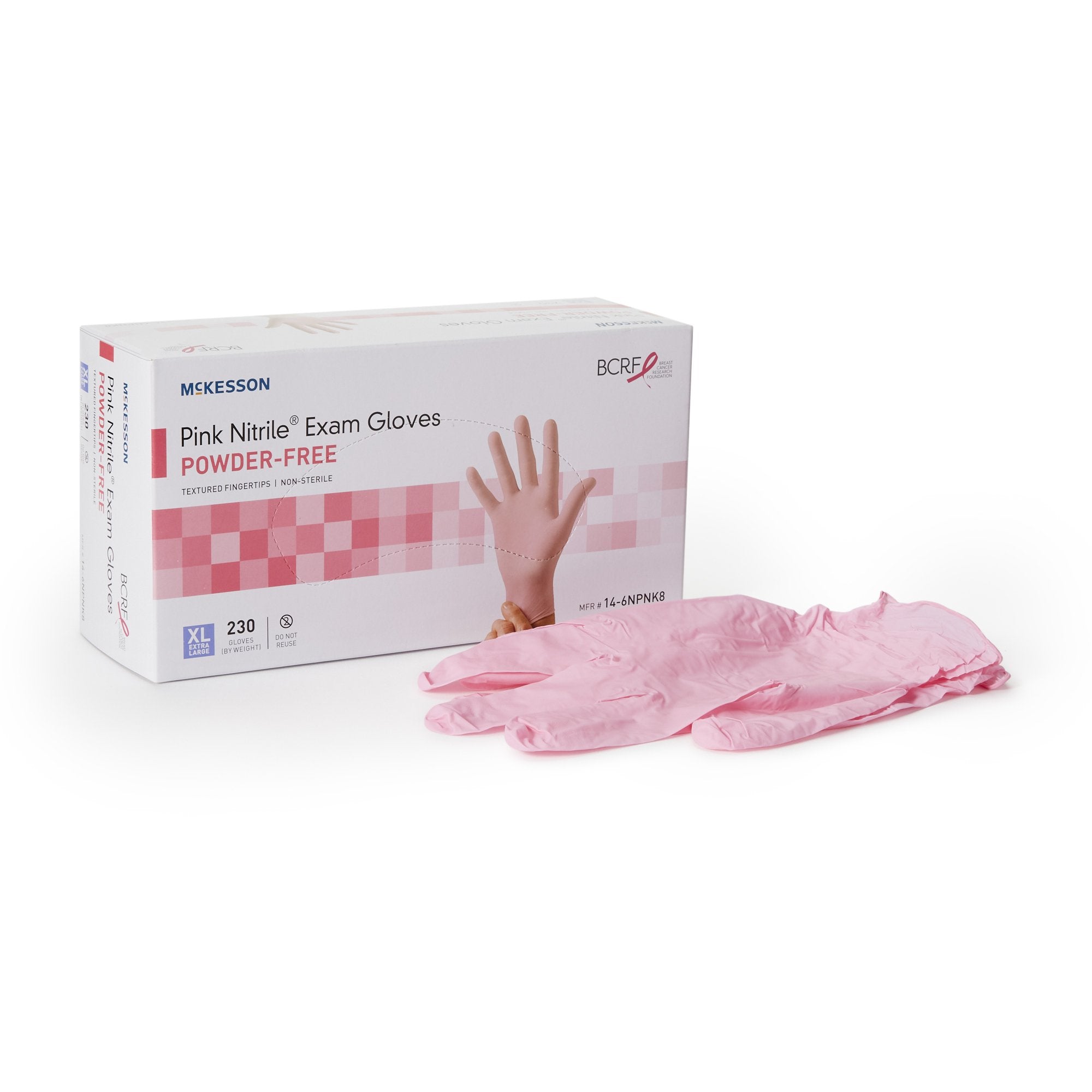 McKesson Pink Nitrile® Nitrile Exam Glove, Extra Large, Pink