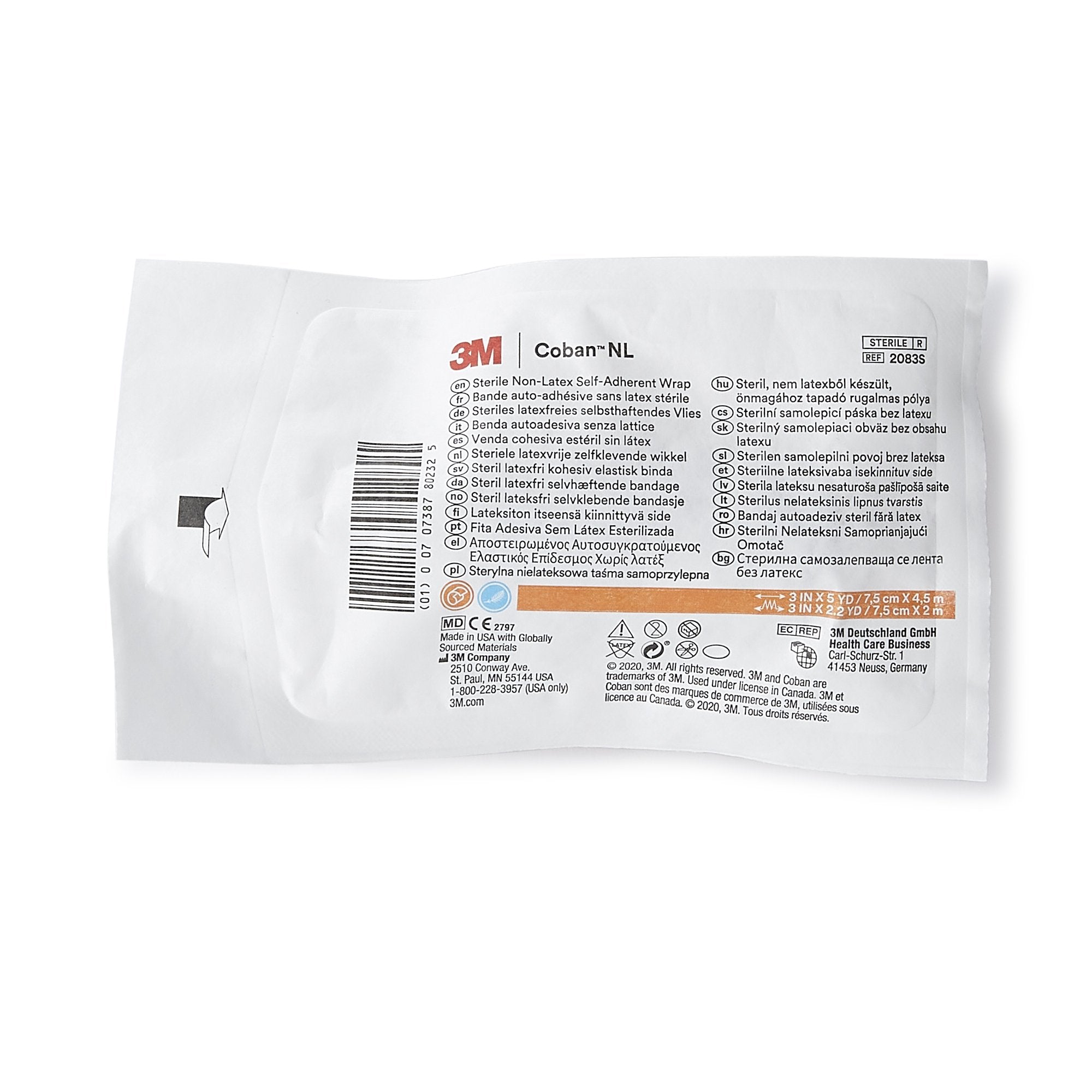 3M™ Coban™ LF Self-adherent Closure Cohesive Bandage, 3 Inch x 5 Yard