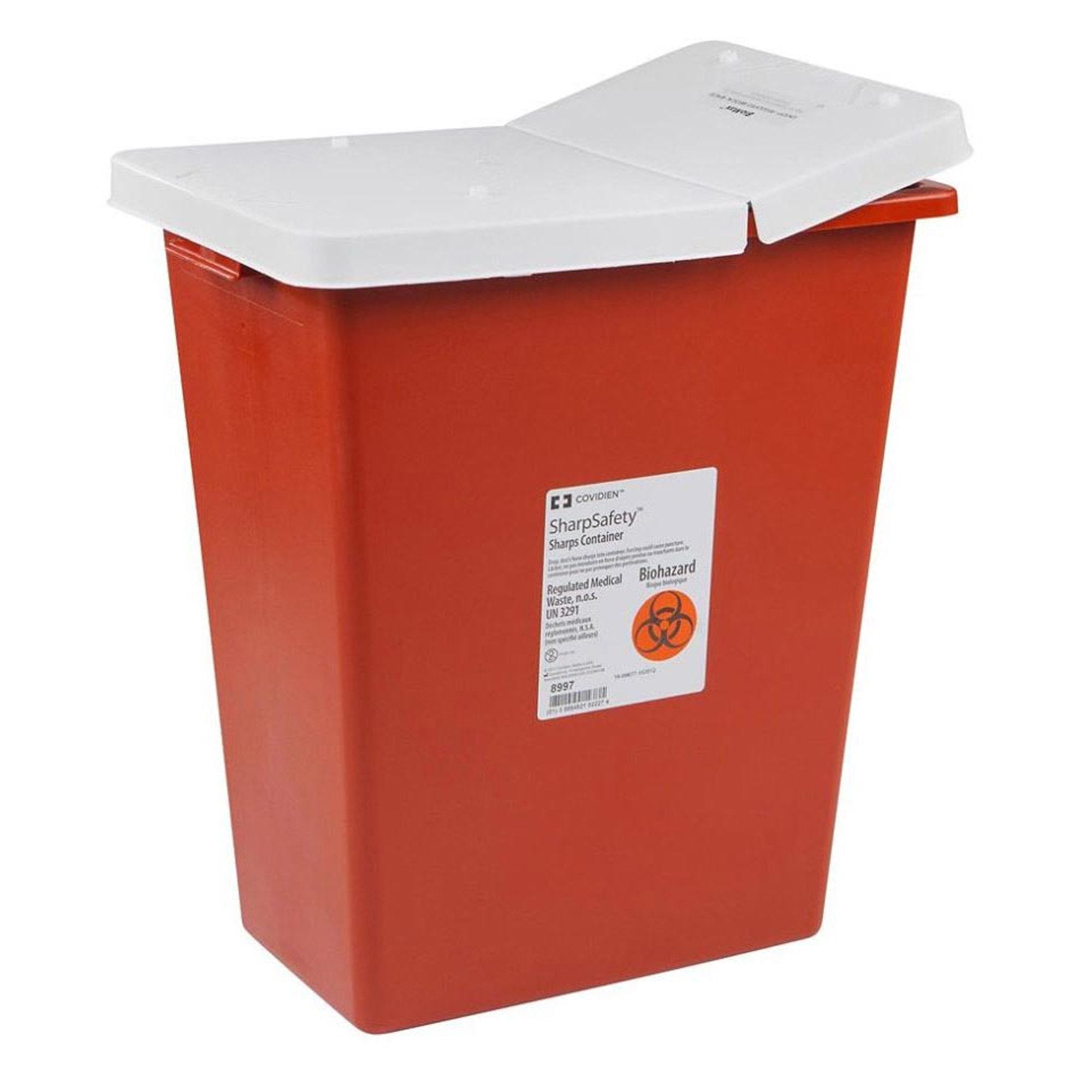 SharpSafety™ Multi-purpose Sharps Container, 12 Gallon, 18¾ x 18¼ x 12¾ Inch