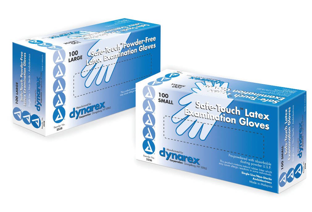 Safe-Touch™ Latex Exam Glove, Medium, Ivory