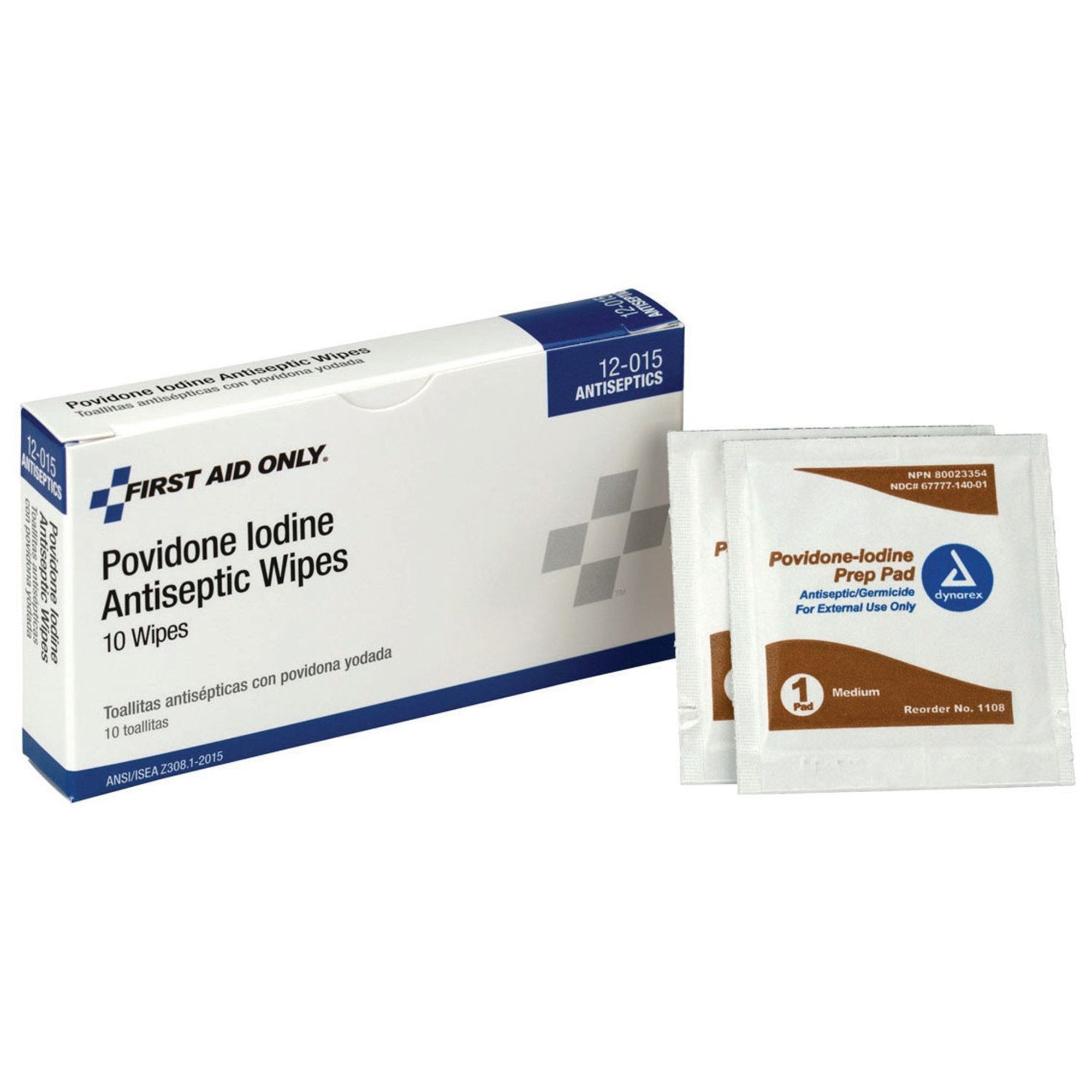 First Aid Only Povidone Iodine Antiseptic Wipes