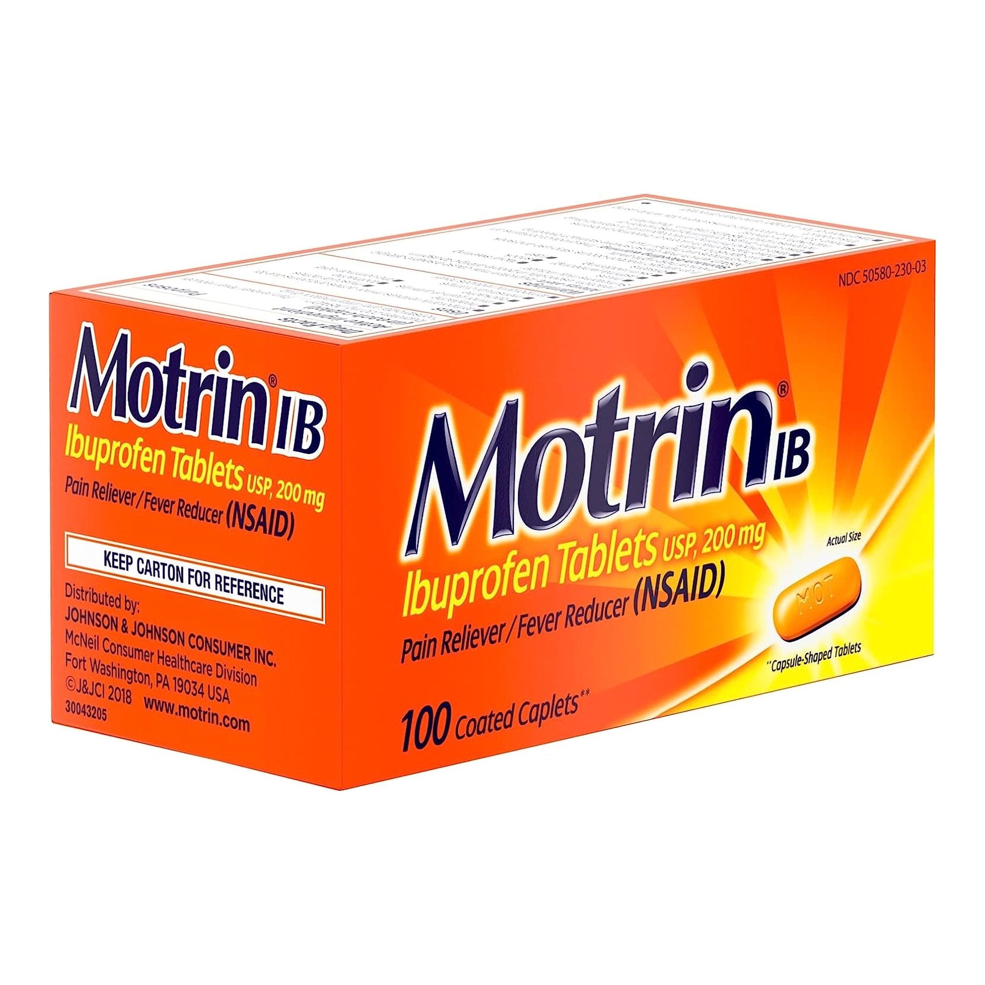 Pain Relief Motrin® IB 200 mg Strength Ibuprofen Capsule