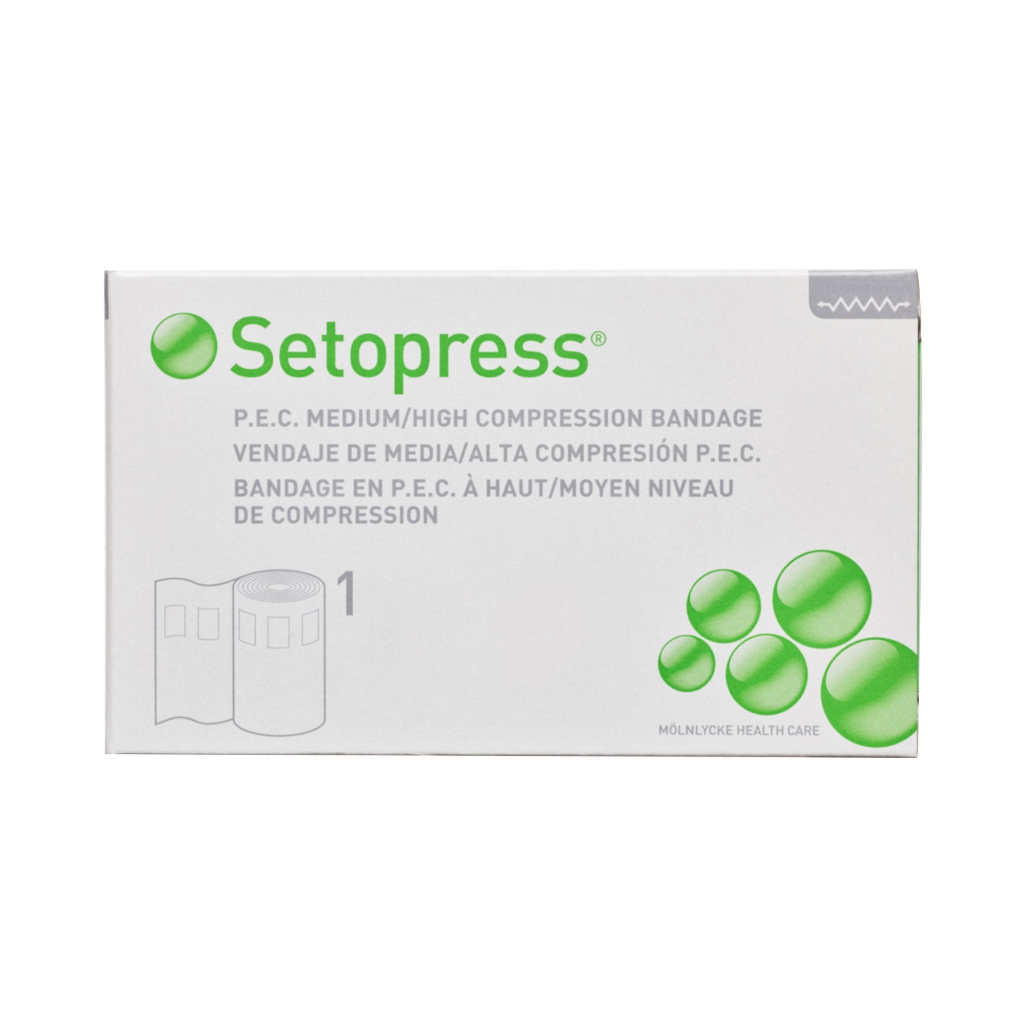 Setopress® Safety Pin Closure Compression Bandage, 4 Inch x 4 Yard