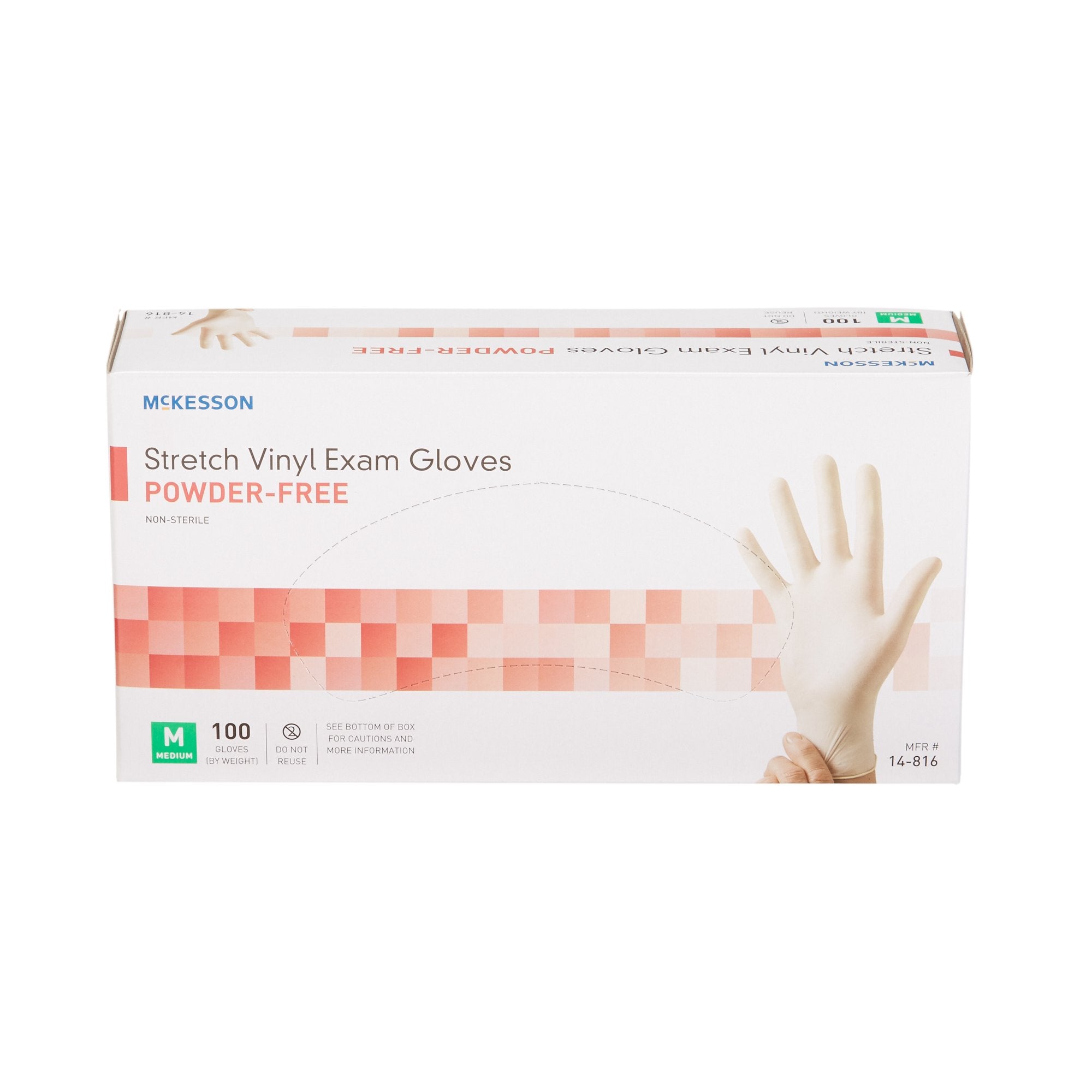 McKesson Stretch Vinyl Exam Glove, Medium, Ivory