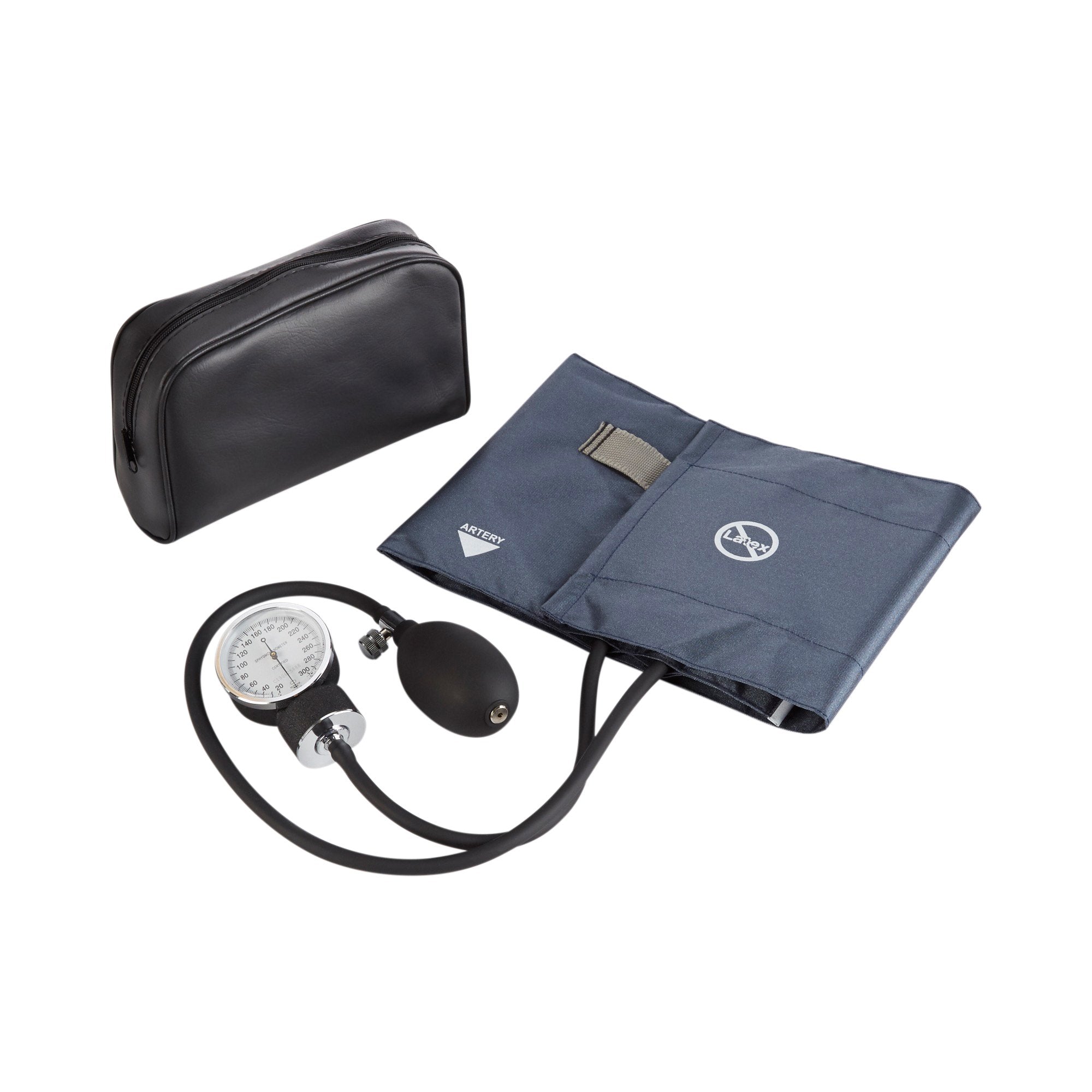 McKesson Aneroid Sphygmomanometer with Cuff, 2-Tube, Pocket-Size, Handheld, Adult Large Cuff, Navy