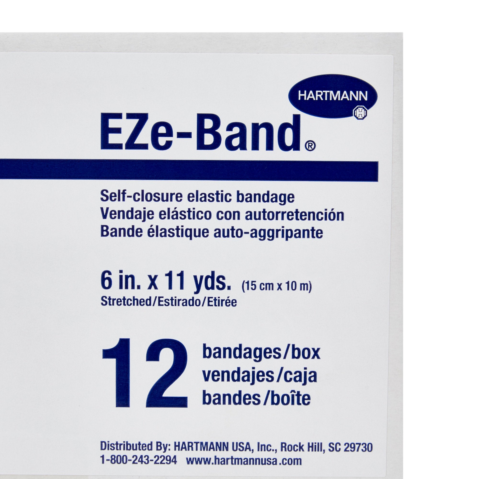 EZe-Band® LF Double Hook and Loop Closure Elastic Bandage, 6 Inch x 11 Yard