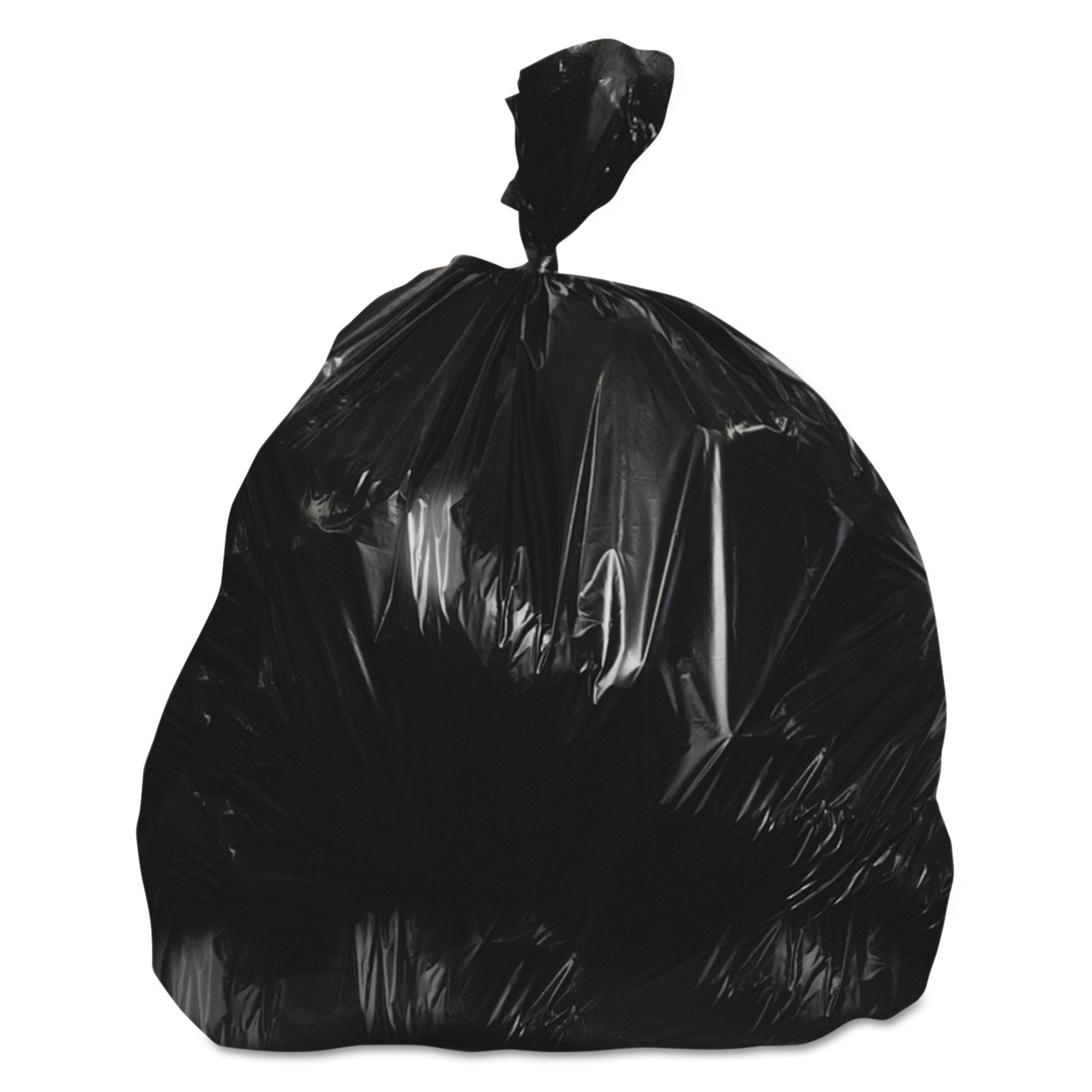 Trash Bag Heritage™ 30 gal. Black LLDPE 0.50 mil 30 X 36 Inch Star Seal Bottom Flat Pack