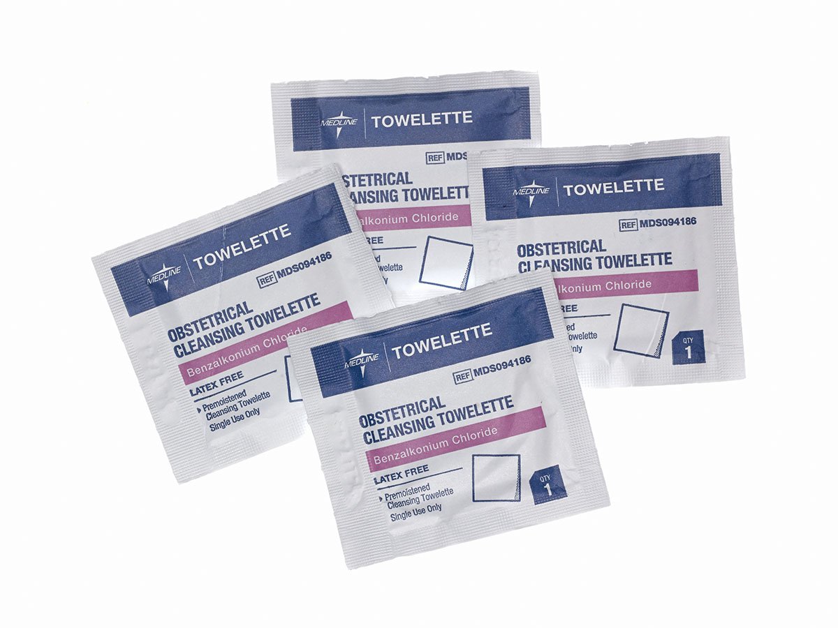 Obstetrical Cleansing Towelette Med Nap Individual Packet Scented 100 Count