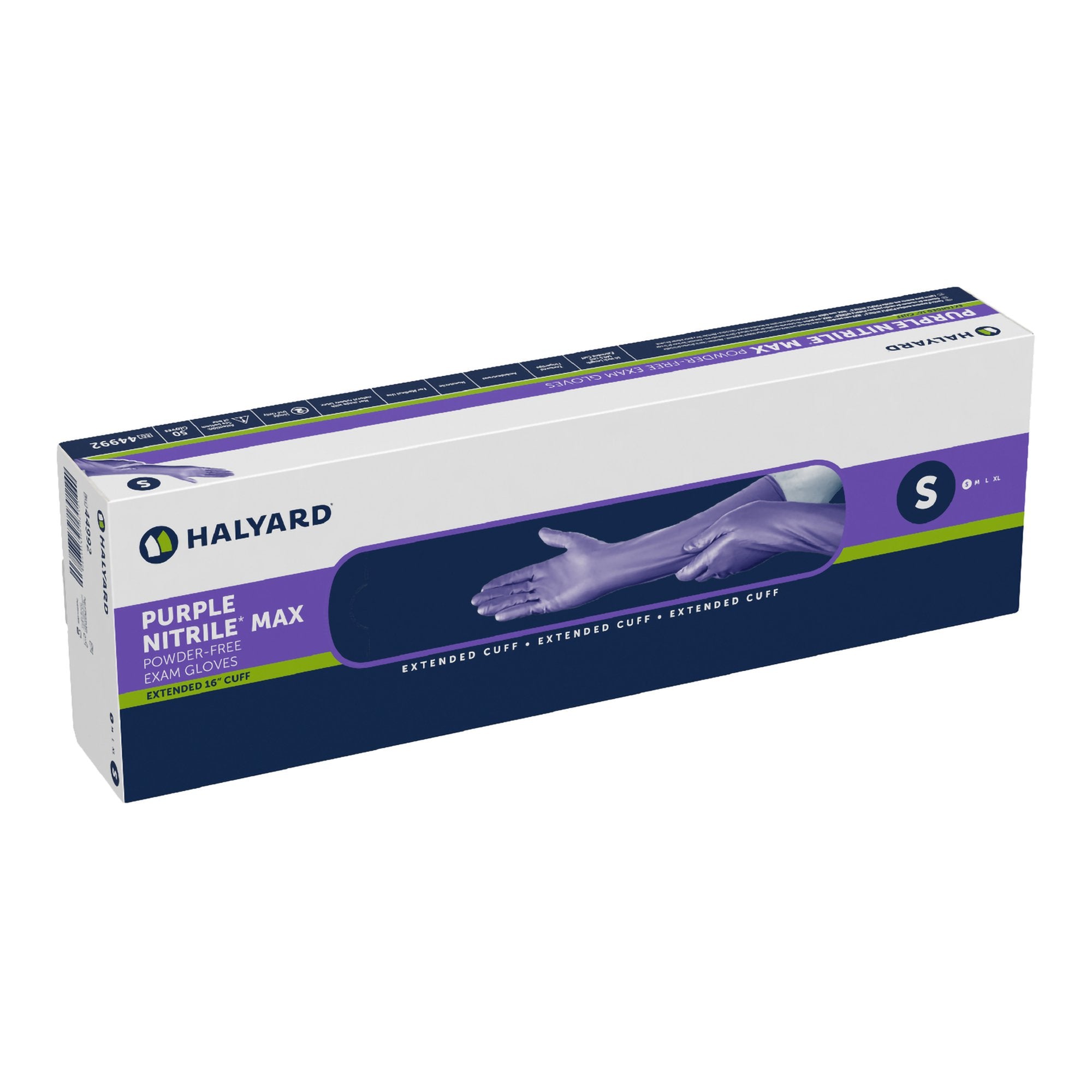 Purple Nitrile Max™ Nitrile Extended Cuff Length Exam Glove, Small