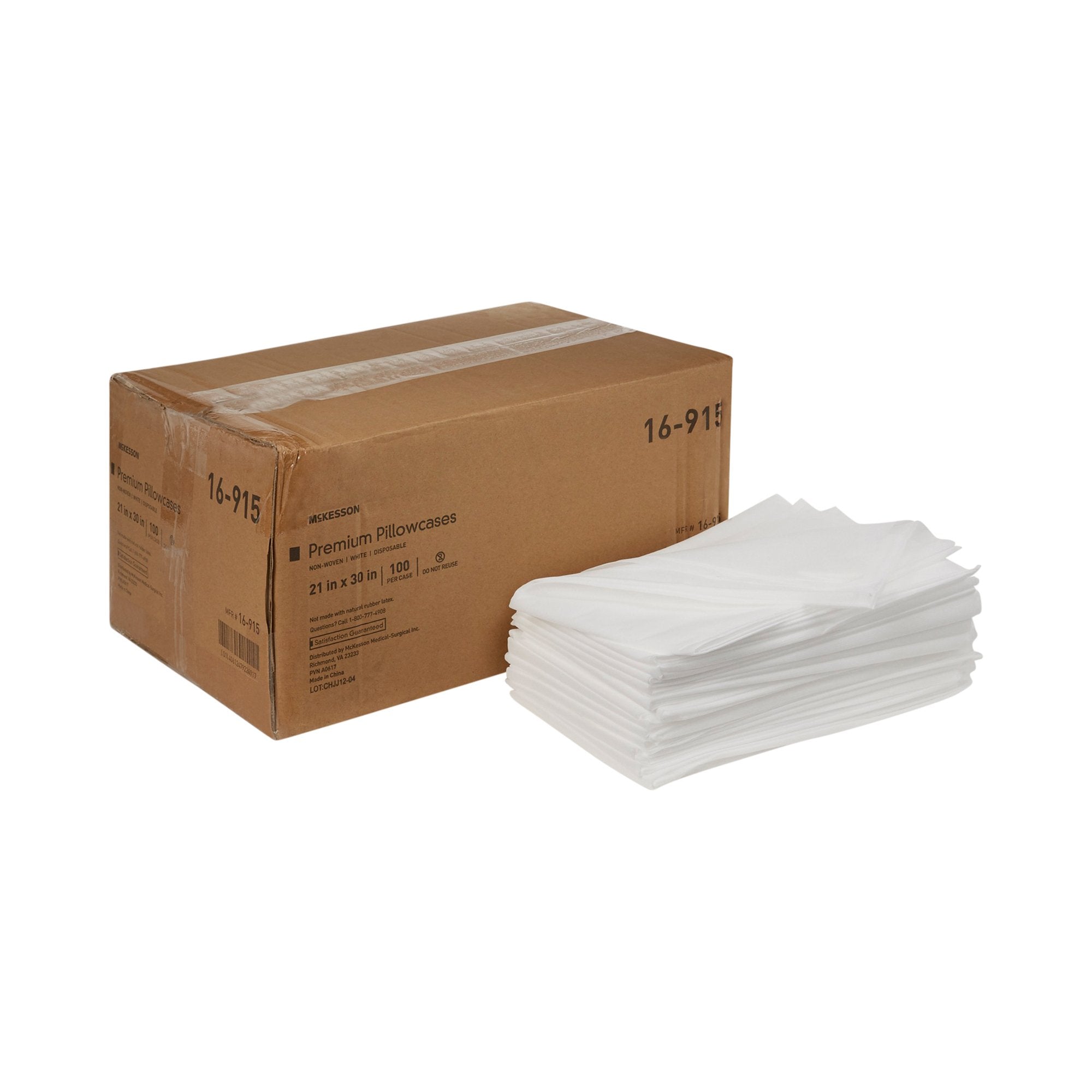 McKesson Nonwoven Standard Disposable Pillowcase, 21 x 30 Inch