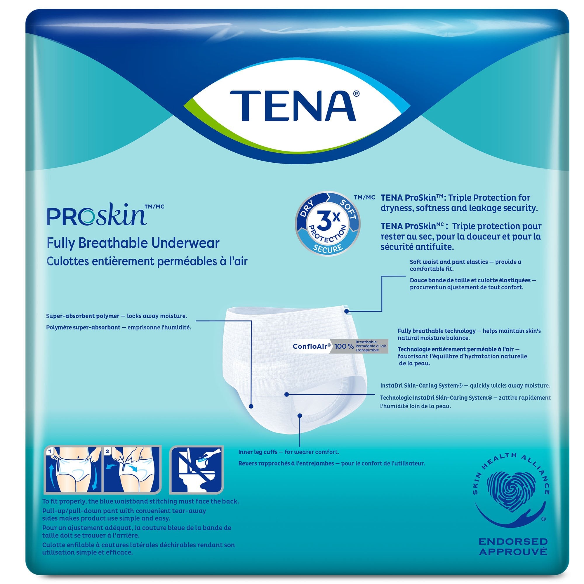 TENA® ProSkin™ Plus Fully Breathable Absorbent Underwear, Large