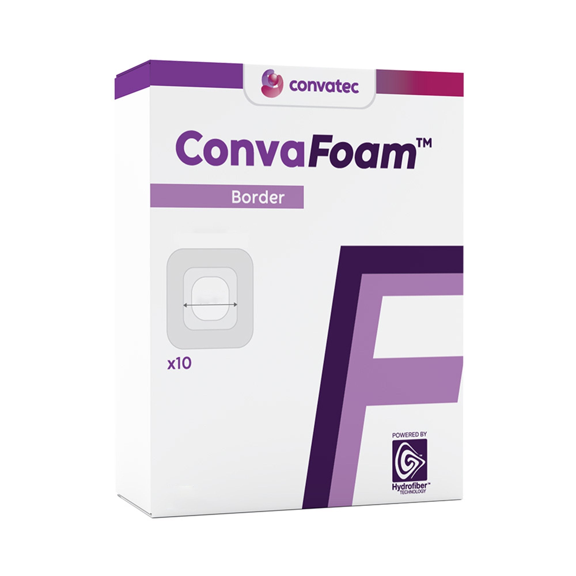 Foam Dressing ConvaFoam™ Border 5 X 5 Inch With Border Film Backing Silicone Adhesive Square Sterile