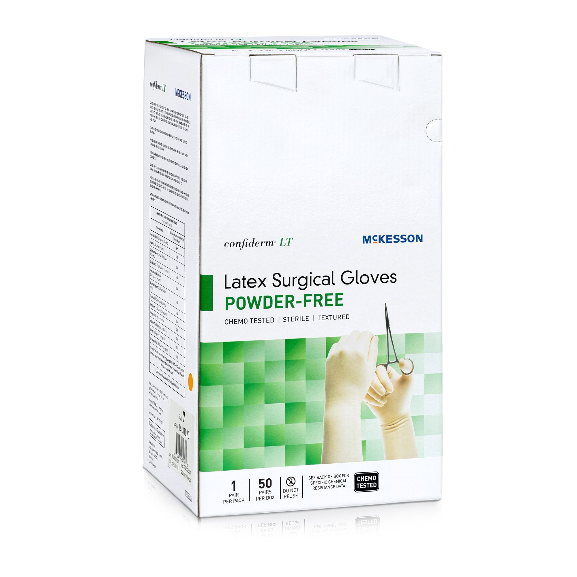 Confiderm® LT Latex Surgical Glove, Size 7, Ivory