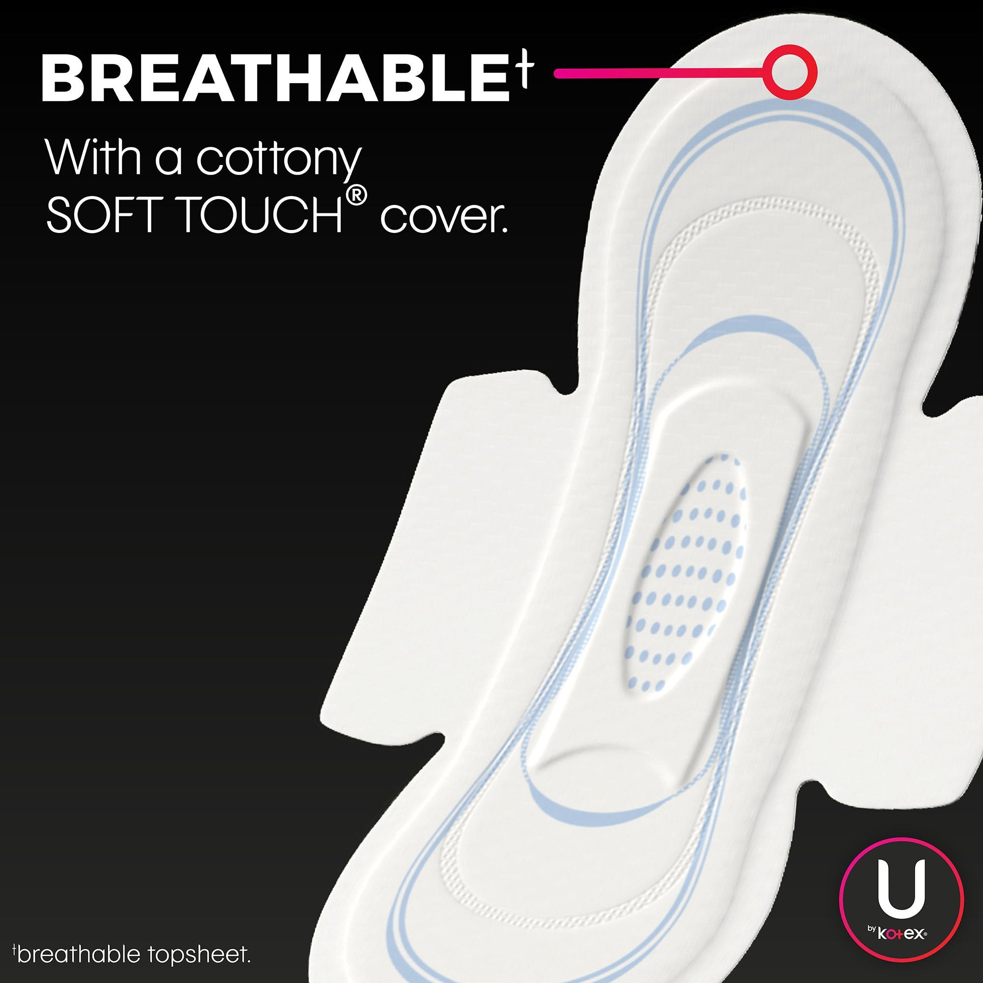 U by Kotex Security Ultra Thin Pads with Wings, Regular Absorbency