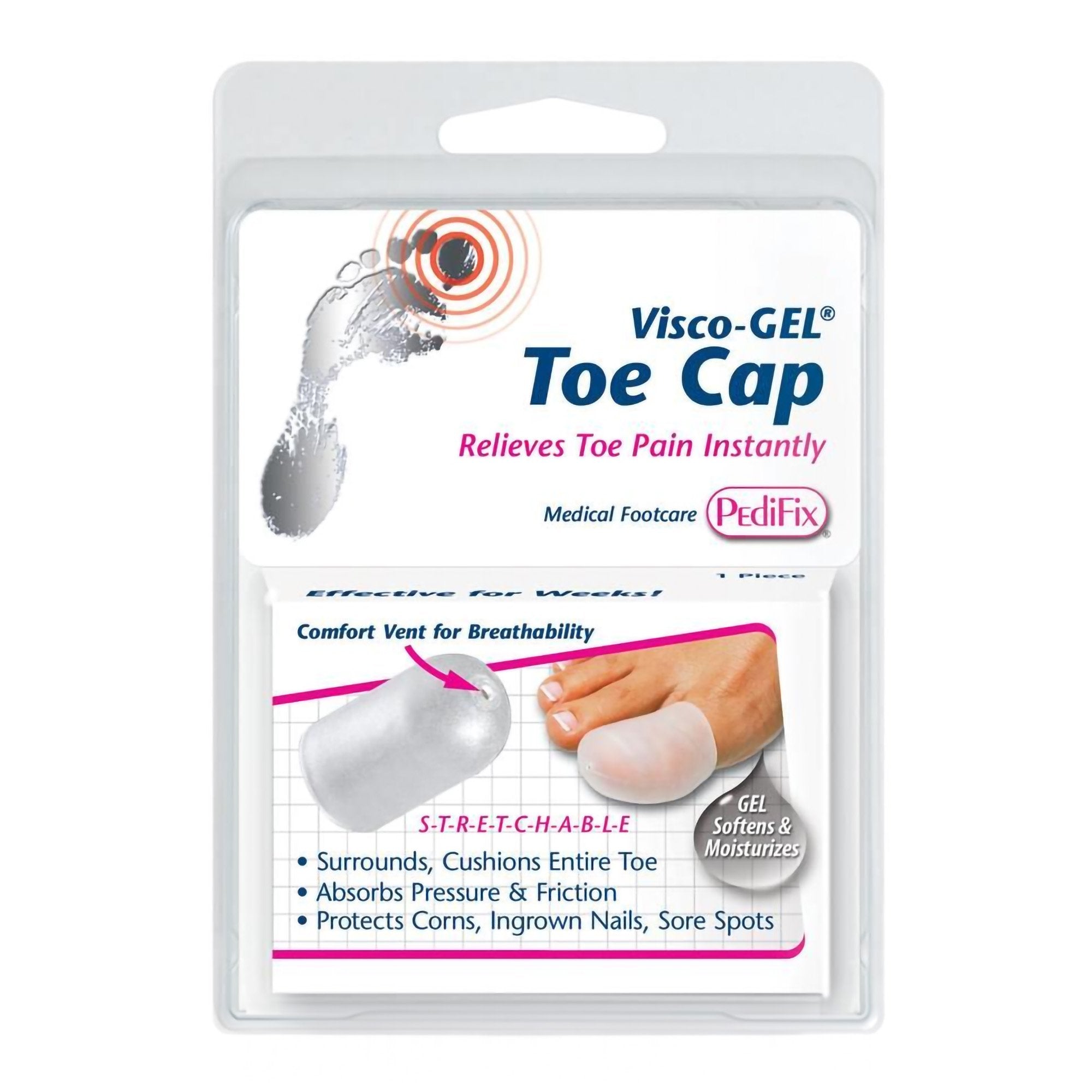 Toe Cap Visco-GEL® Small / Medium Pull-On Toe