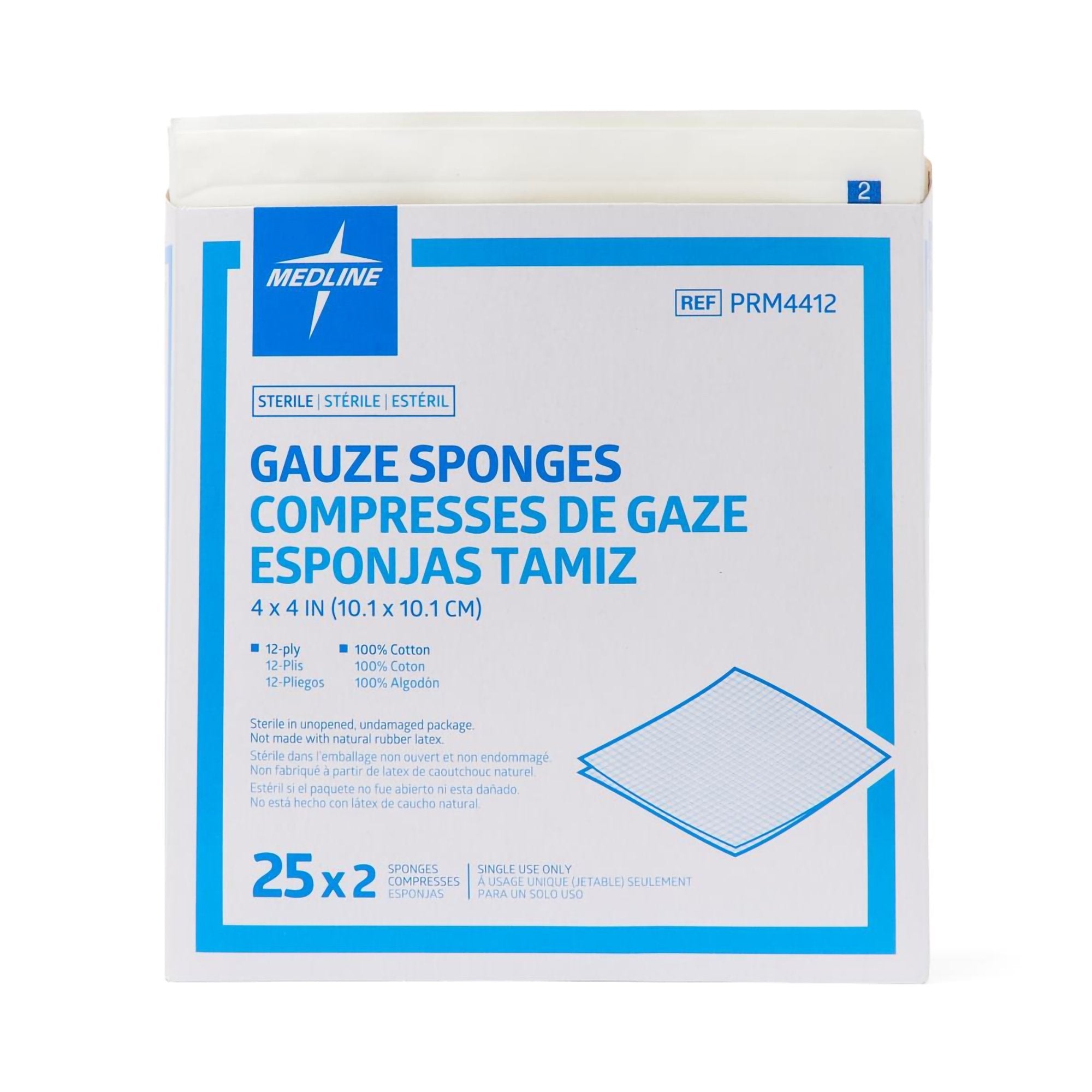 Medline Sterile Gauze Sponge, 4 x 4 Inch